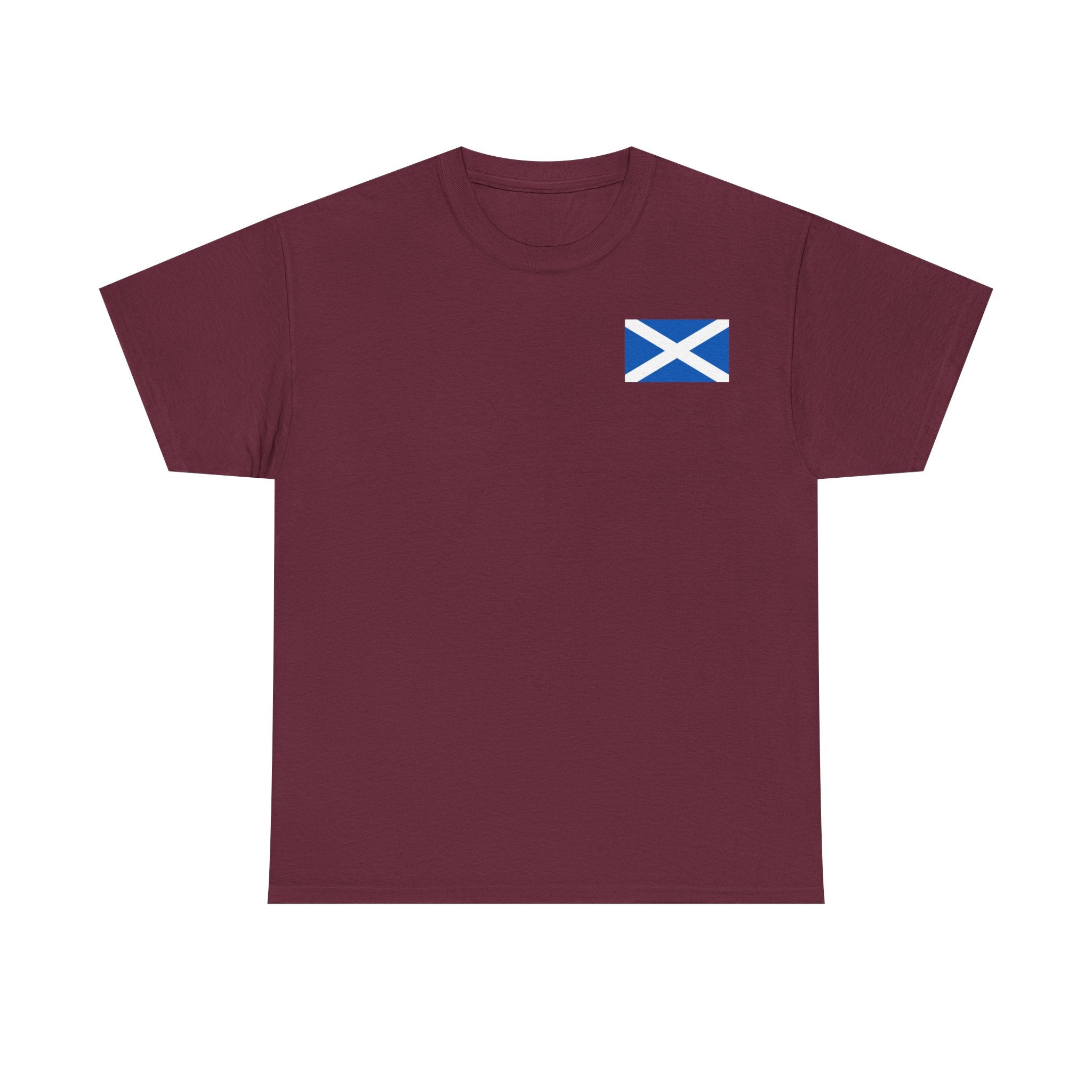 Scottish & Proud T‑Shirt — Retro Stag Scotland Flag Tee