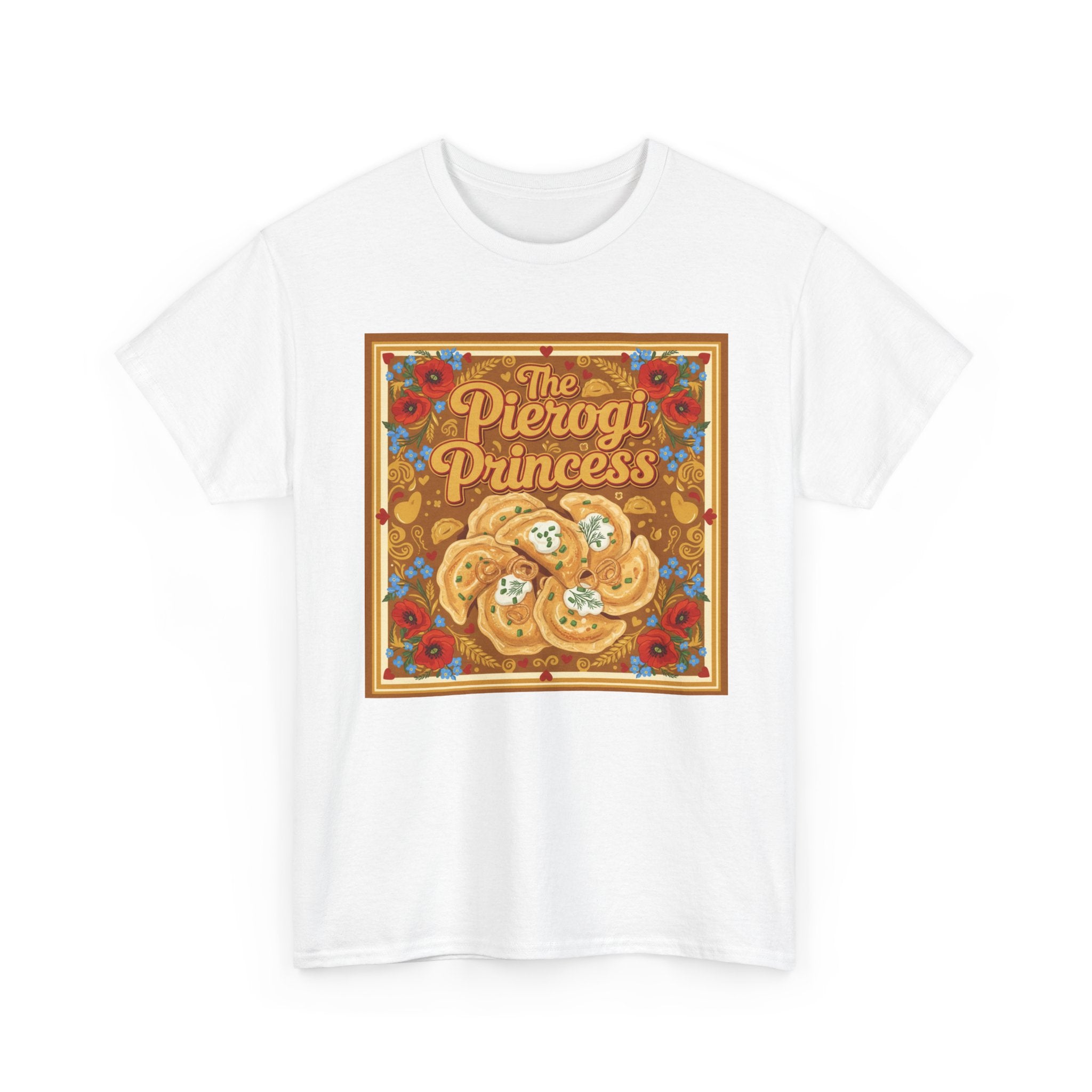 Pierogi Princess Tee - Vintage Polish Food Graphic T-Shirt