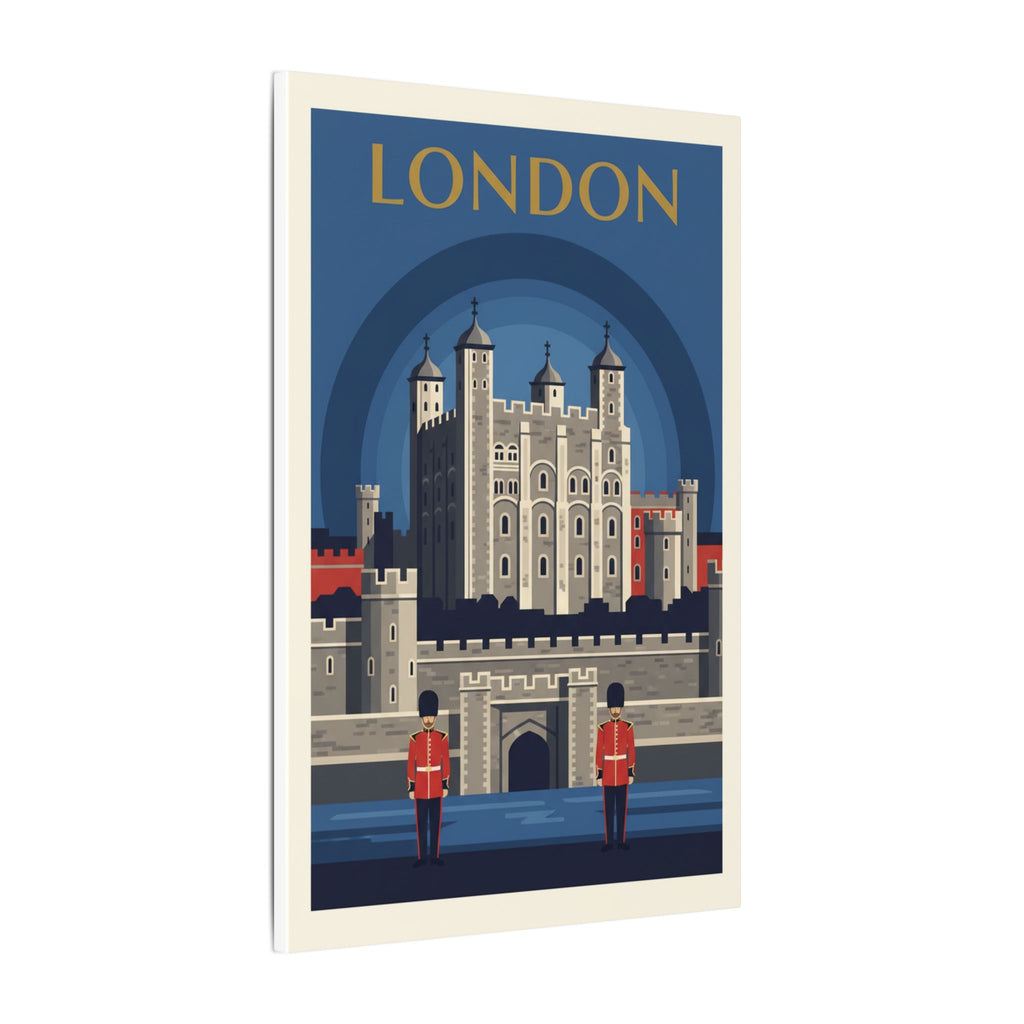 Tower of London Retro Travel Poster Canvas