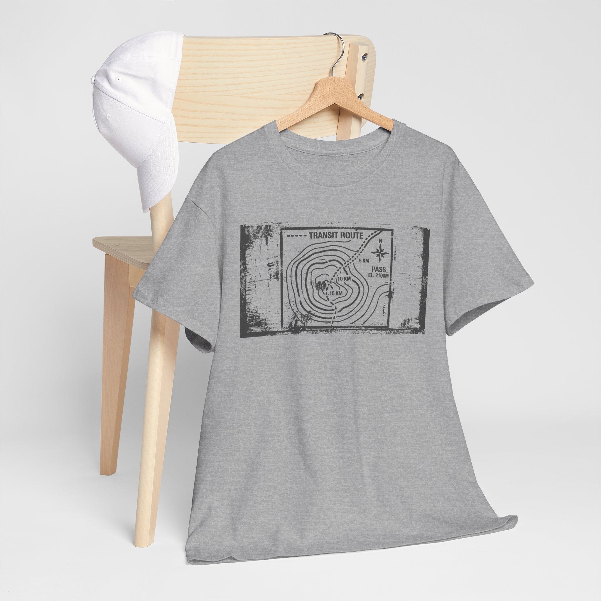 Retro Transit Route Adventure T-Shirt — Vintage Travel Map Graphic Tee