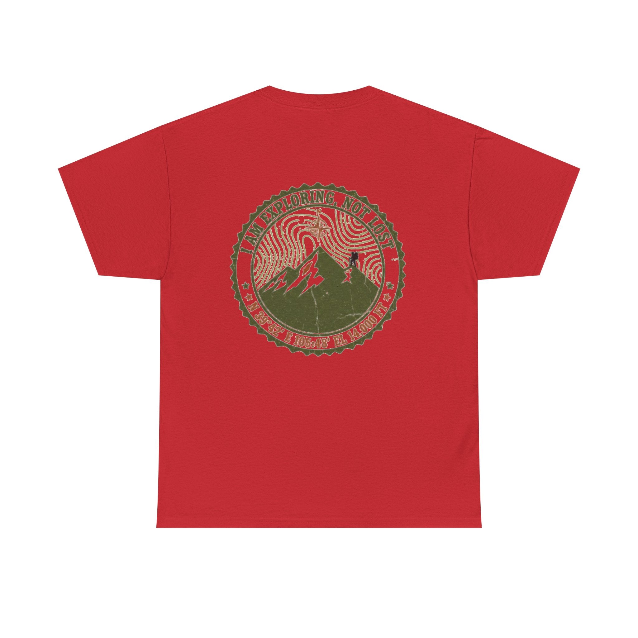 Adventure Mountain Tee – "I Am Exploring, Not Lost" Graphic T-Shirt