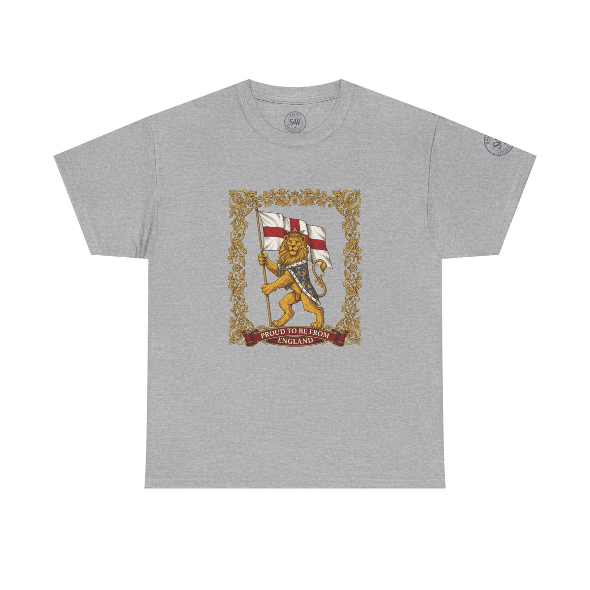 England Lion Flag T-Shirt — Heraldic Lion & St George Graphic Tee — product image 4