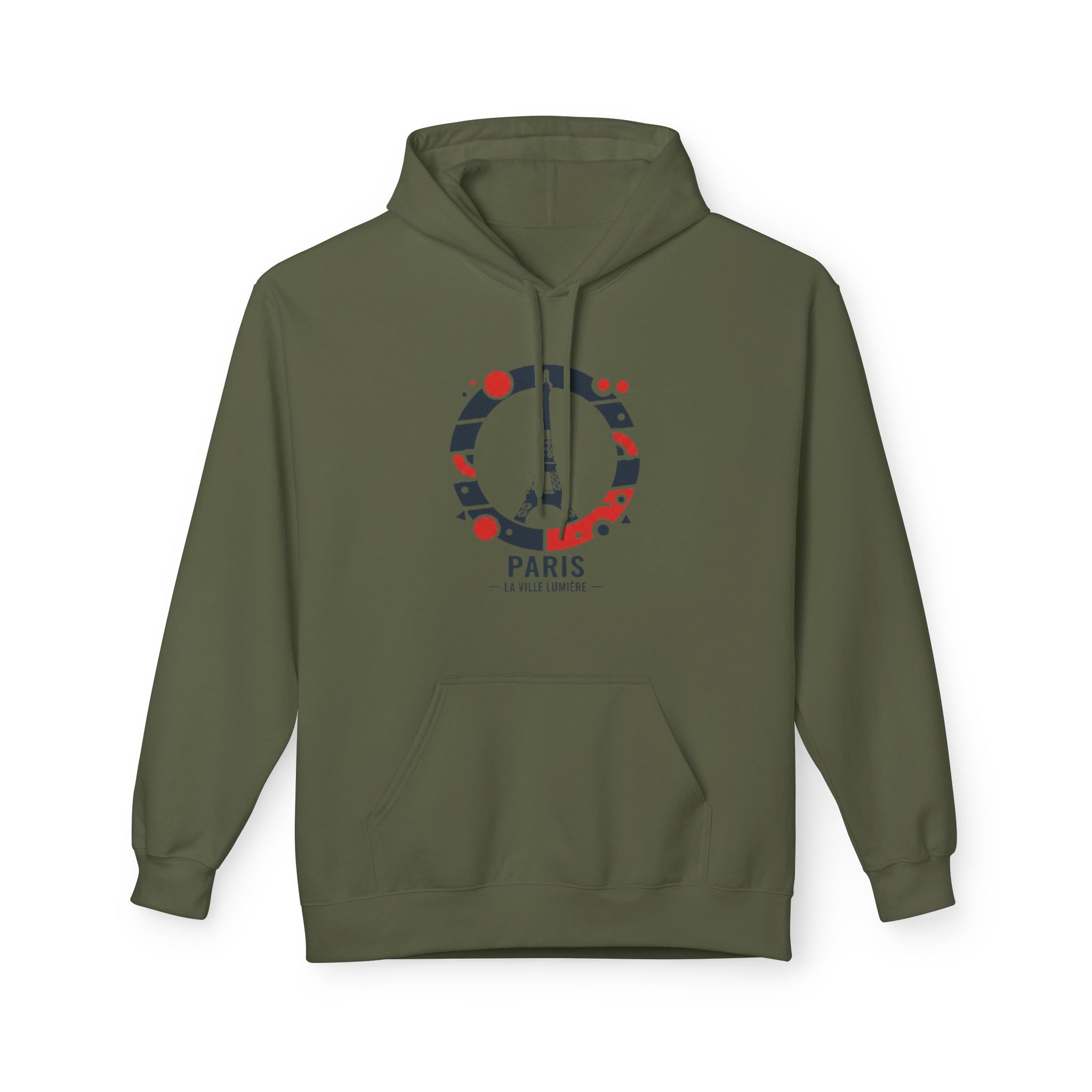 Paris Eiffel Circle Hoodie — La Ville Lumière Travel Sweatshirt