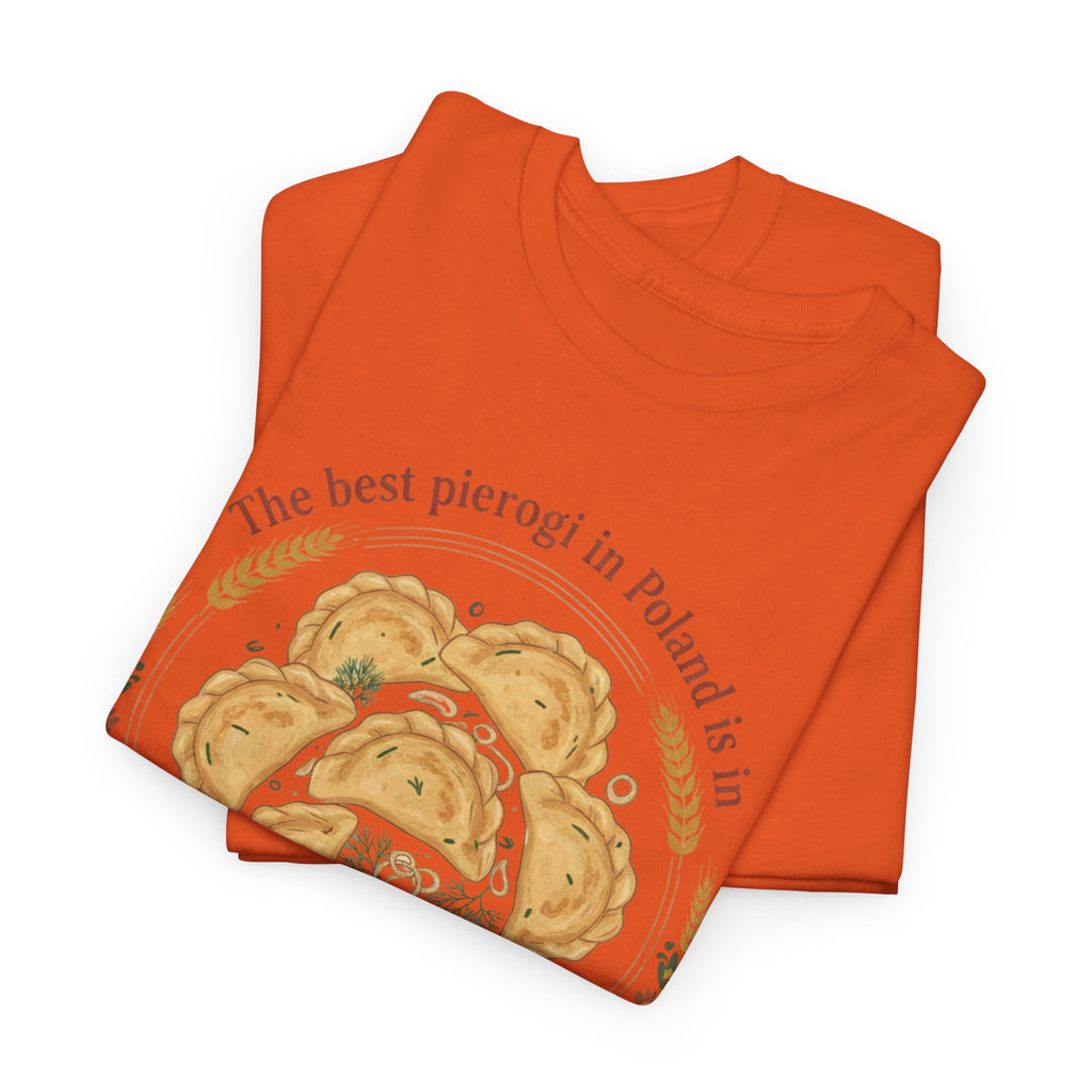 Kraków Pierogi Graphic Tee — "The best pierogi in Poland is in KRAKÓW" T-Shirt