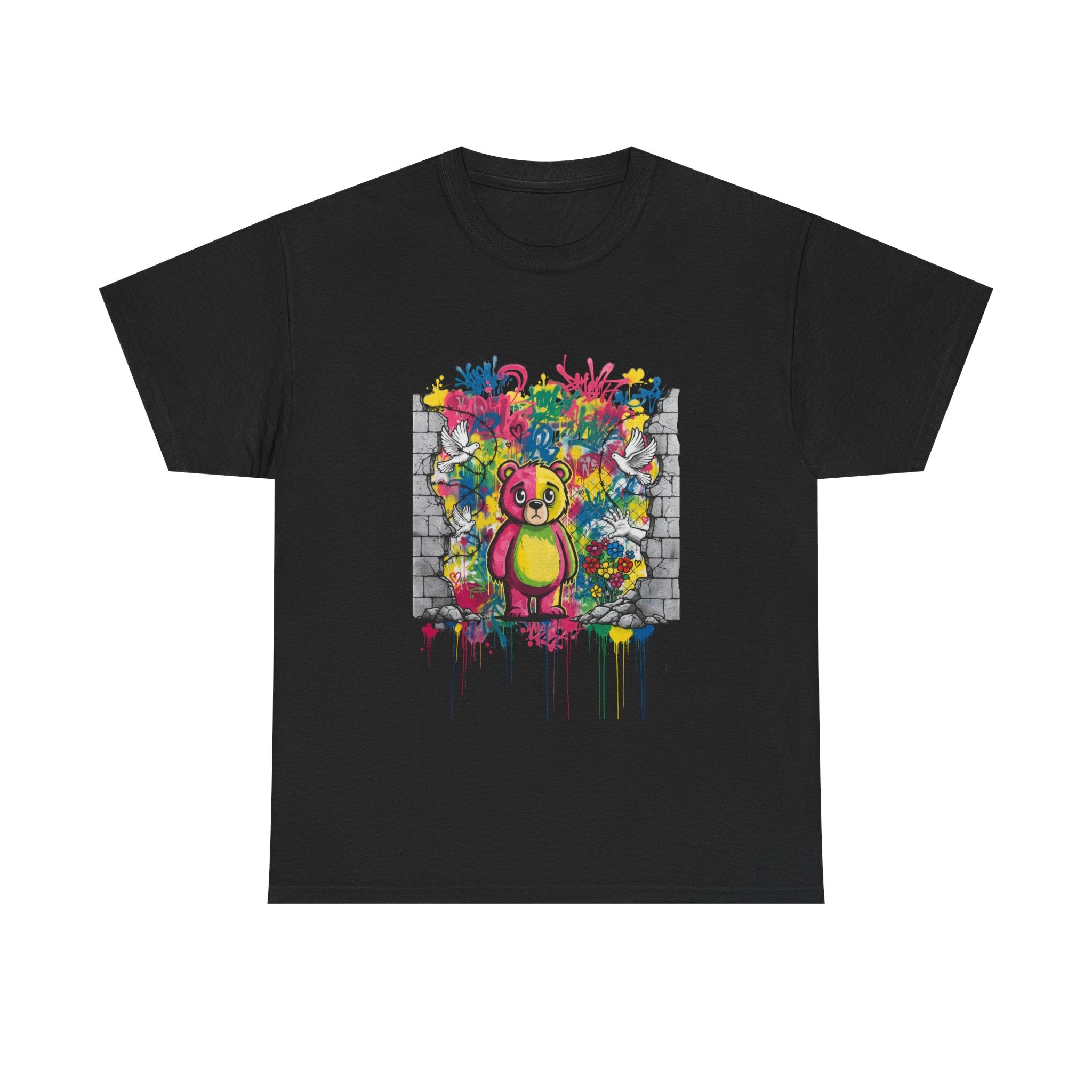 Graffiti Teddy Street Art T-Shirt — Colourful Bear Tee
