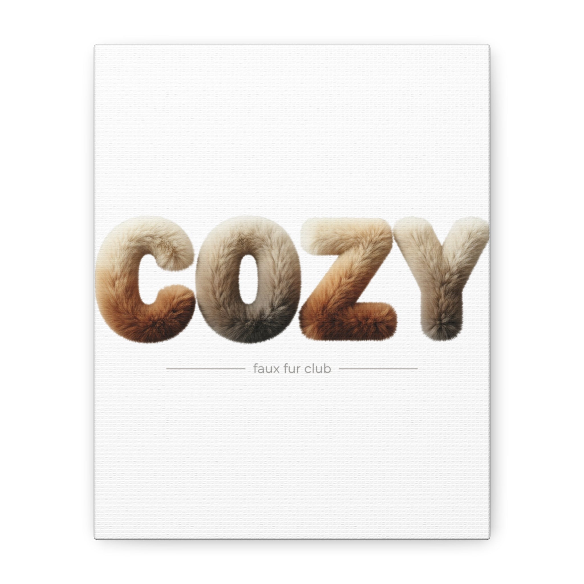 Cozy Faux-Fur Texture Canvas | Stretched Matte Wall Art