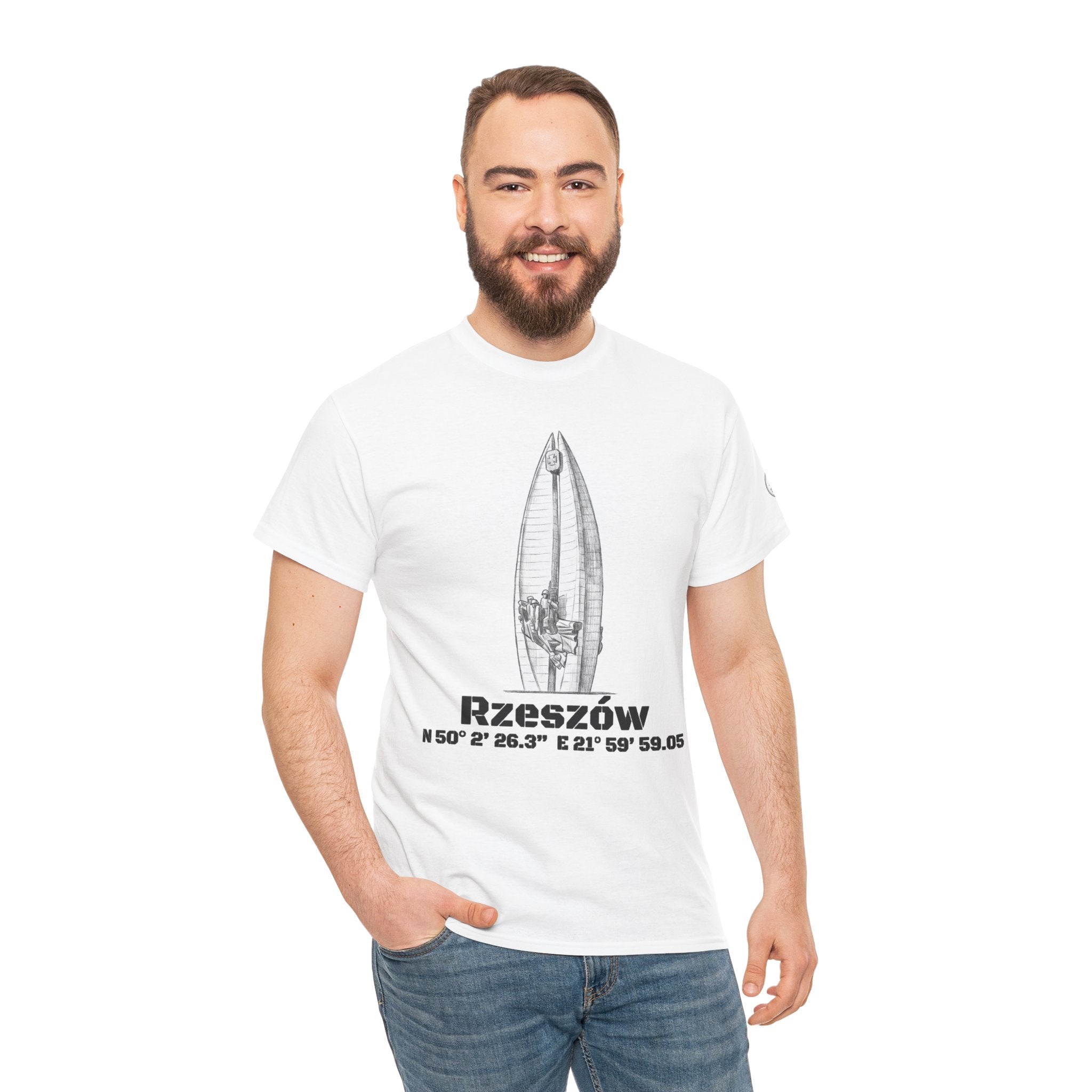 Rzeszów Coordinates T‑Shirt — City Landmark  Sketch Tee
