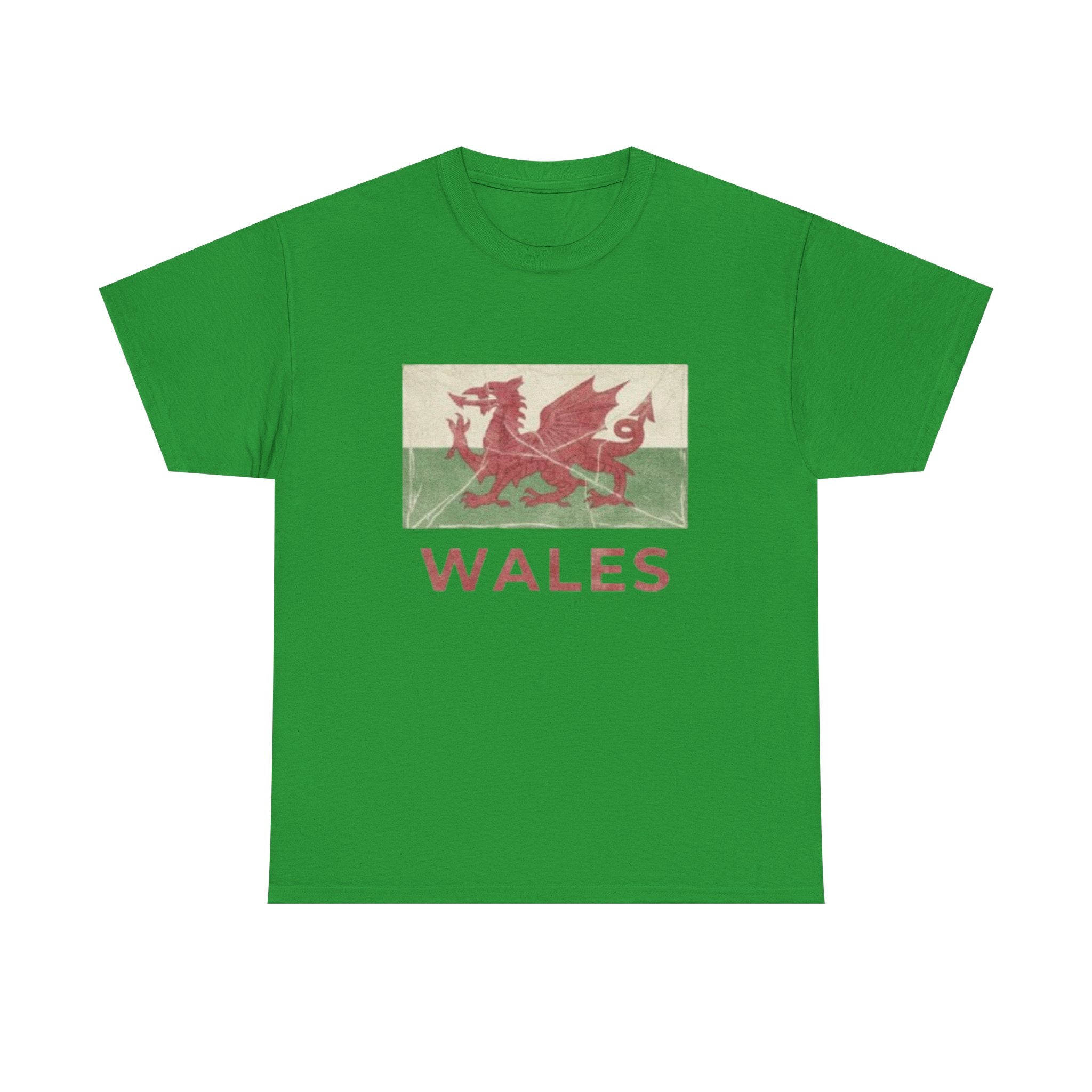 Wales Vintage Flag T-Shirt — Red Dragon Graphic Tee