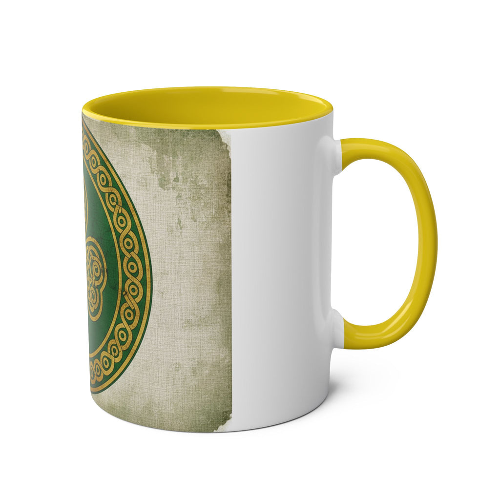 Celtic Shamrock Coffee Mug – Two-Tone 11oz St. Patrick’s Day Mug