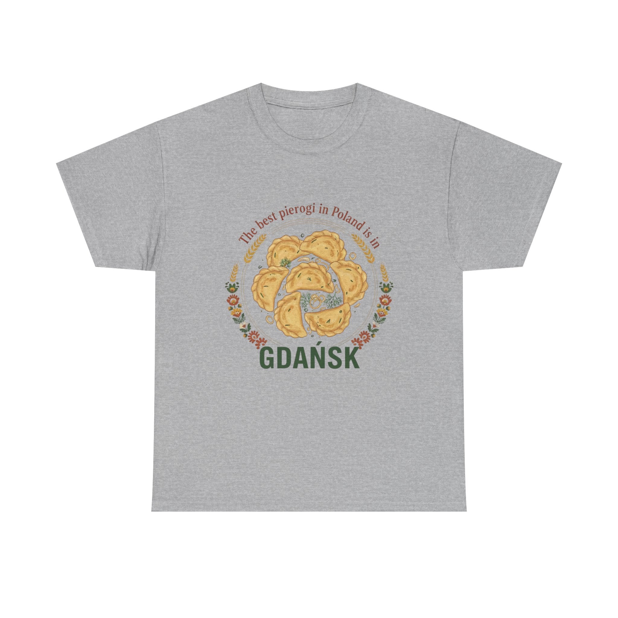 Gdańsk Pierogi T‑Shirt — "The best pierogi in Poland is in Gdańsk"