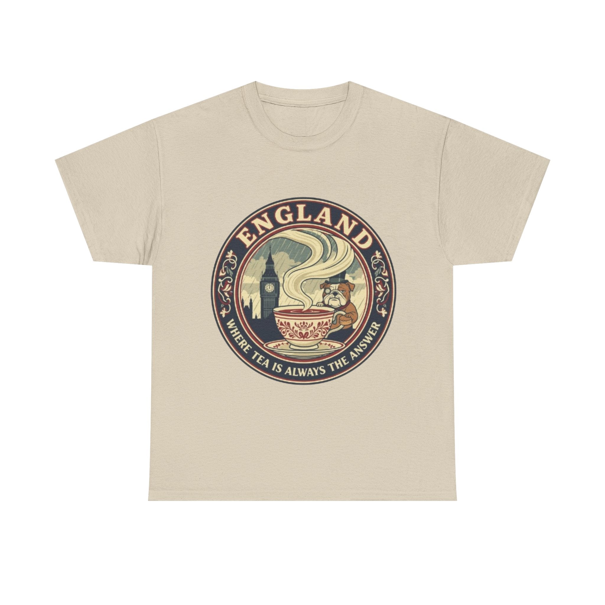 England Tea Vintage Graphic Tee — "Where Tea Is Always The Answer"