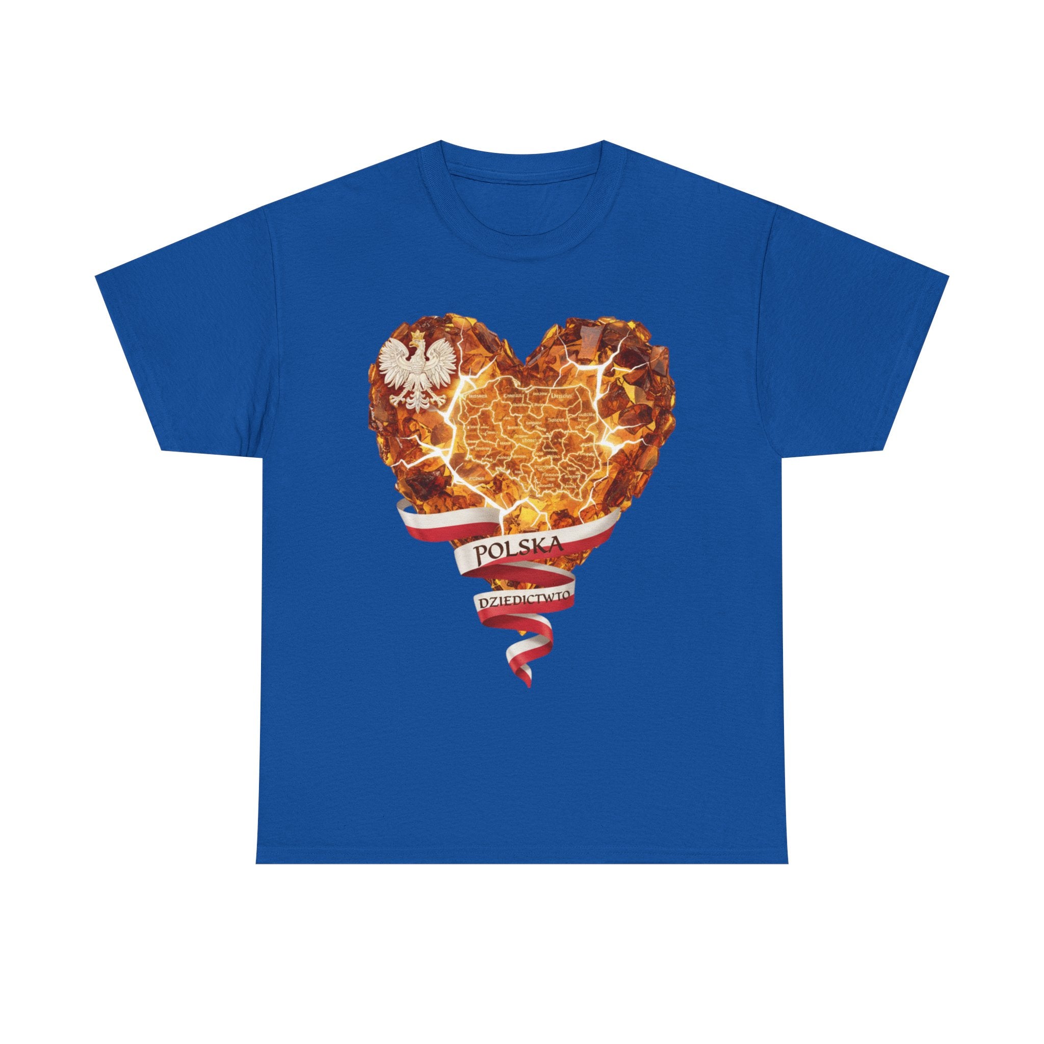 Polish Pride Heart Flame Tee | Polska Heritage T-Shirt