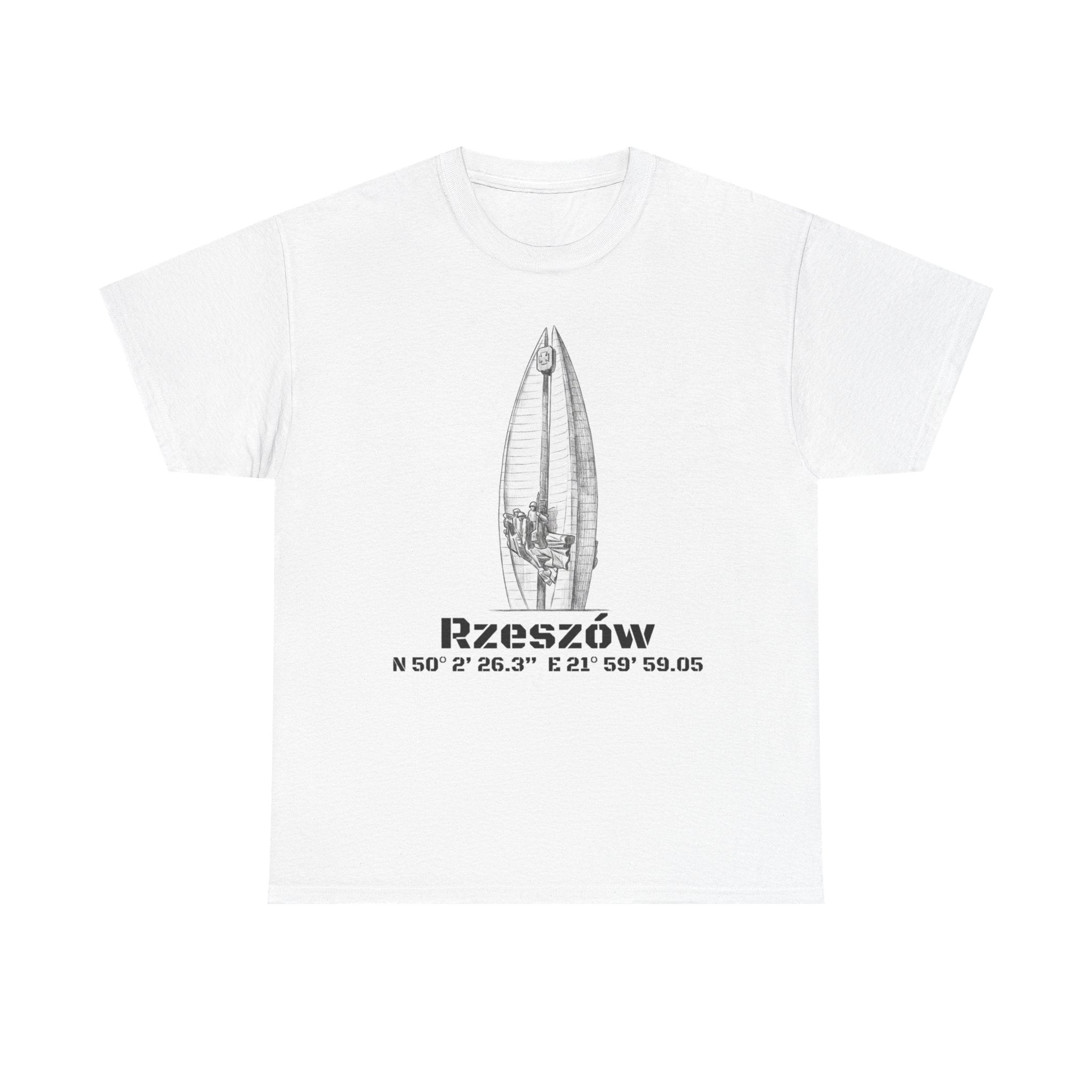 Rzeszów Coordinates T‑Shirt — City Landmark  Sketch Tee
