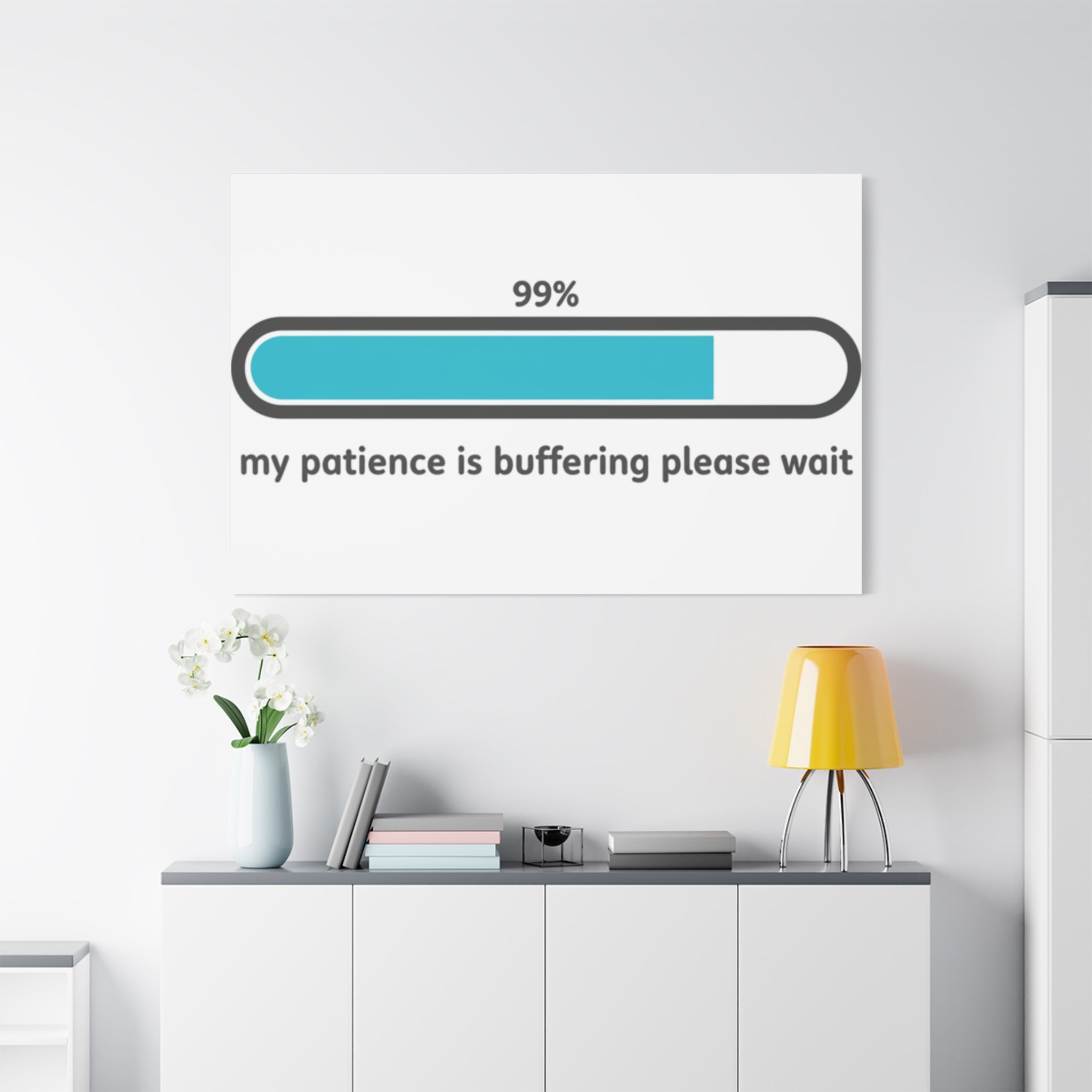 99% Patience Buffering Canvas, Sarcastic Gratitude, Tired Humor