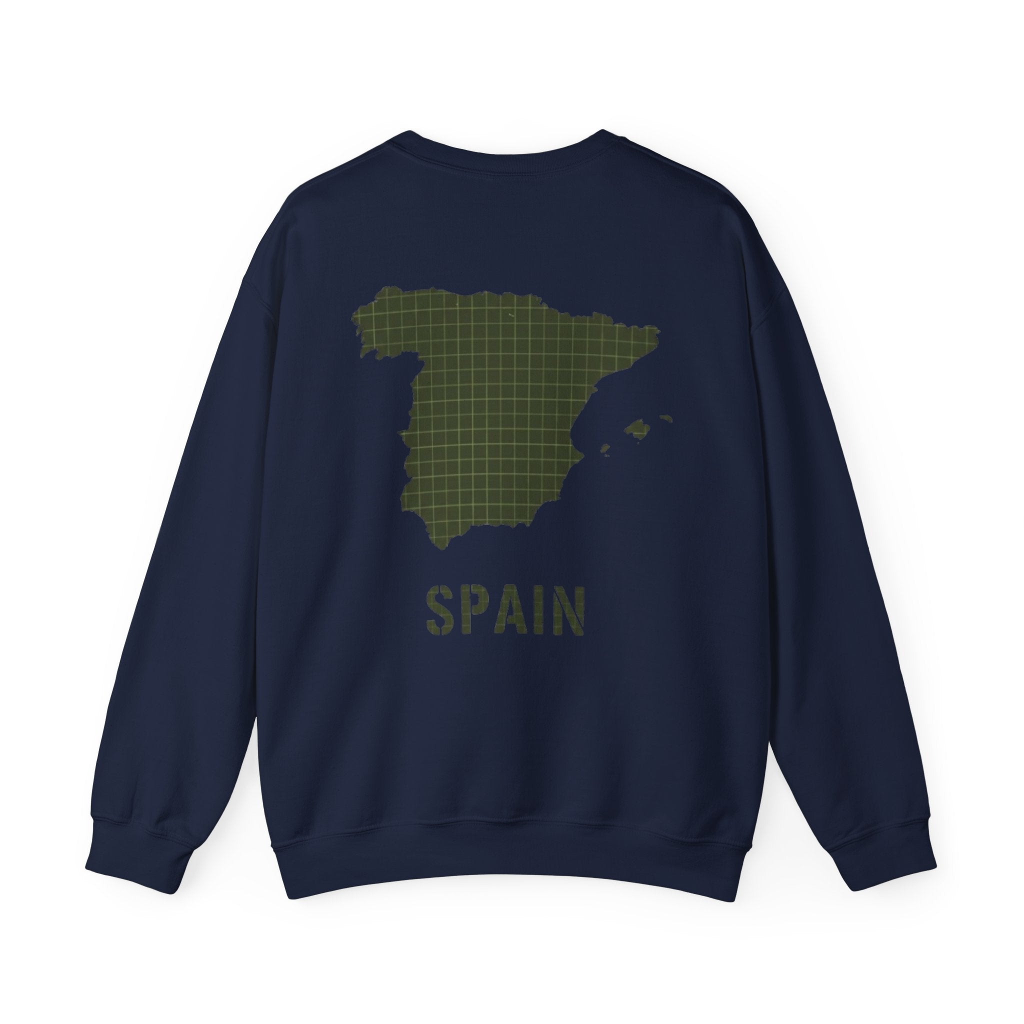 Spain Map Crewneck Sweatshirt — GALLUS Logo Travel Pullover