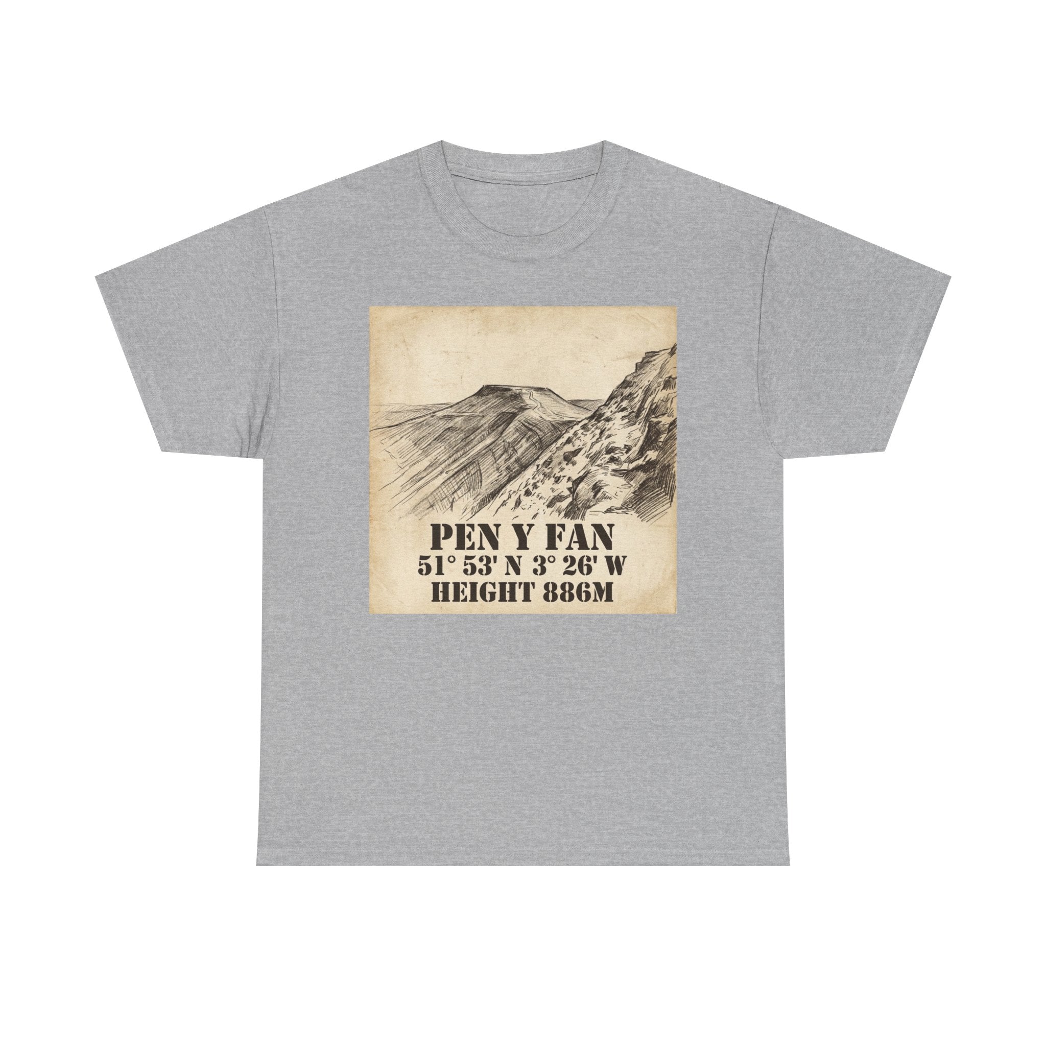 Pen y Fan T-Shirt - Brecon Beacons Vintage Coordinates & Elevation