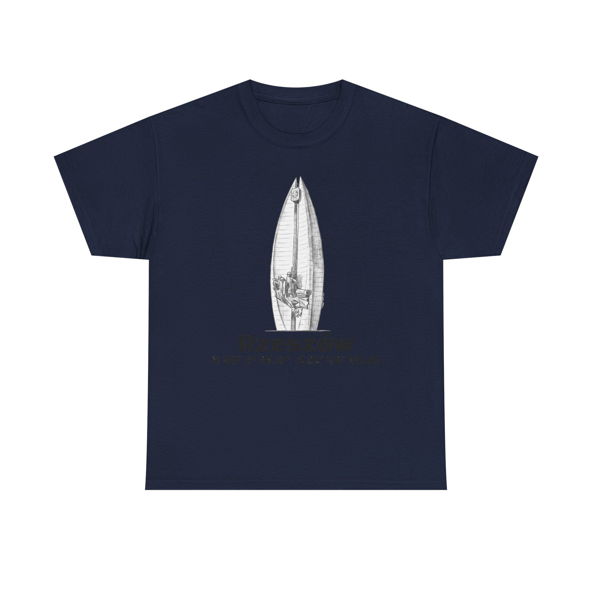 Rzeszów Coordinates T‑Shirt — City Landmark  Sketch Tee