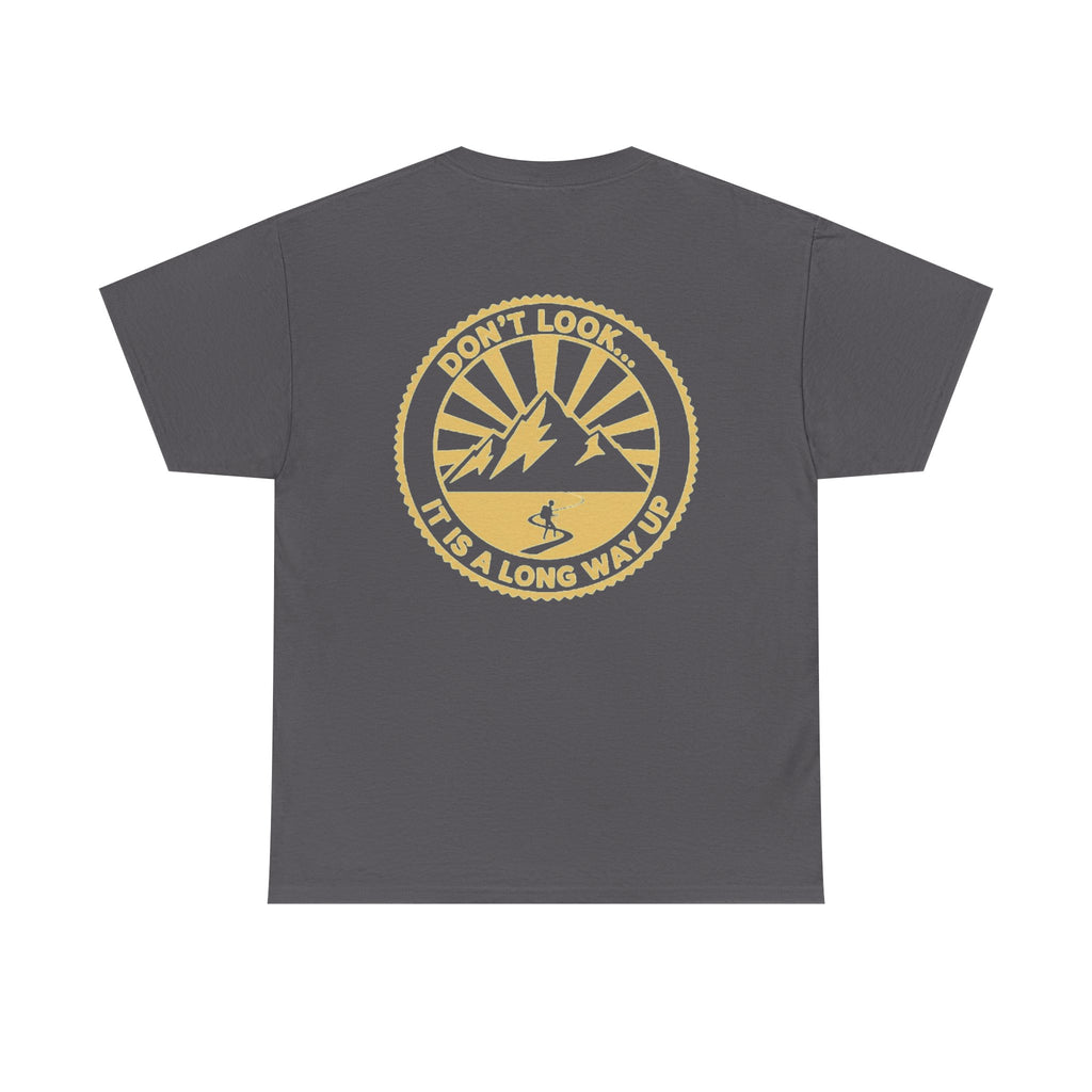 Gallus Mountain Logo Tee — “Don’t Look Back” Adventure Graphic T‑Shirt