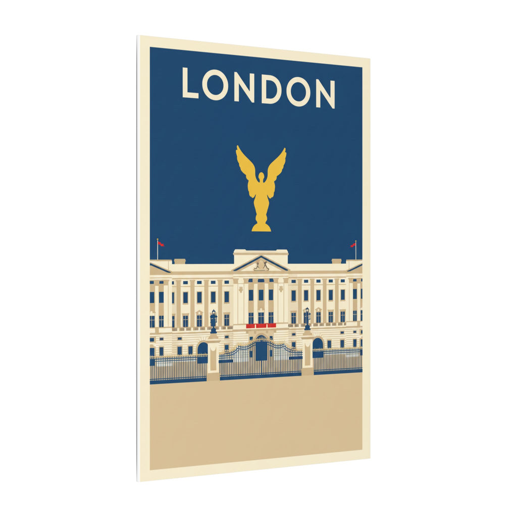 London Buckingham Palace Canvas Print Vintage Travel Poster Wall Art