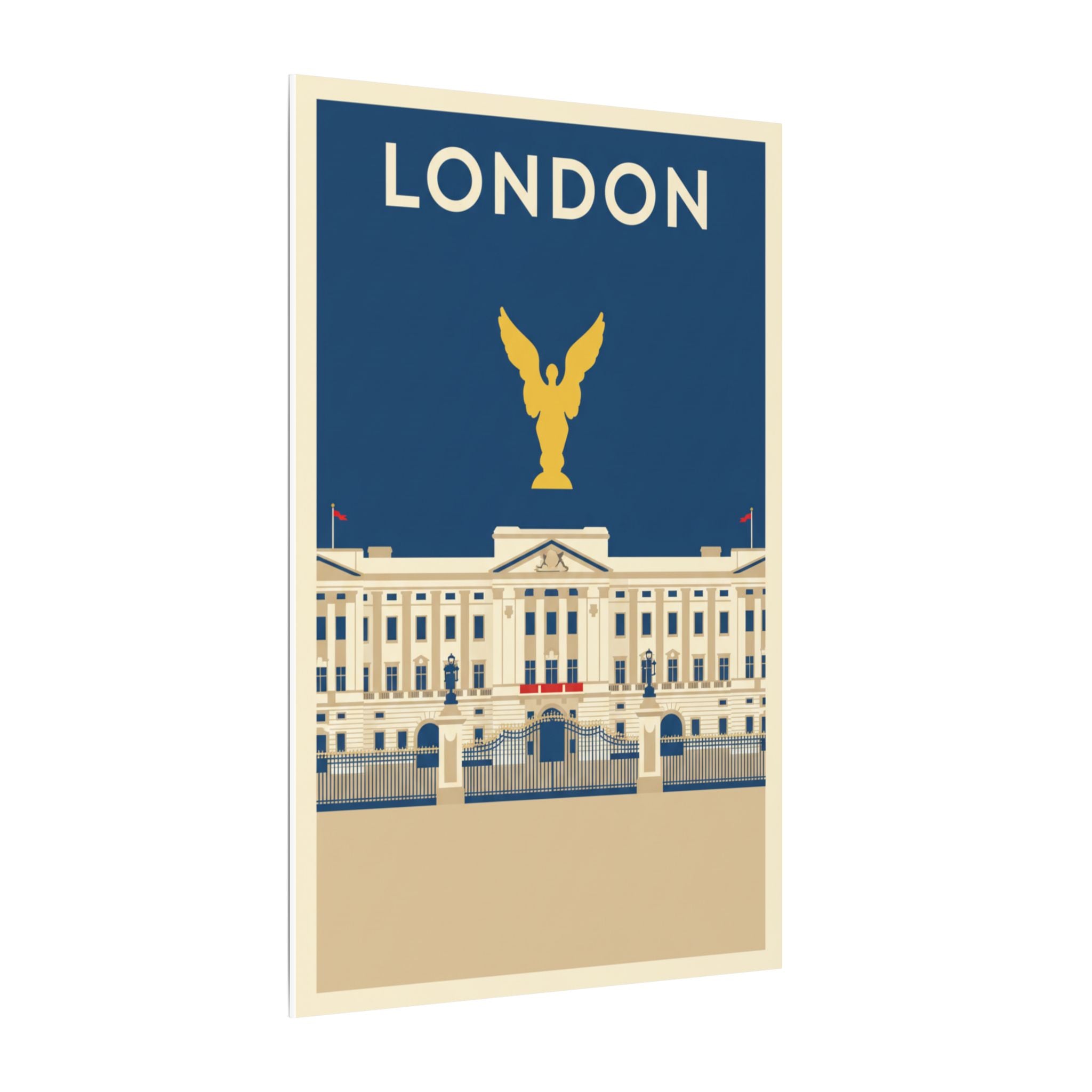 London Buckingham Palace Canvas Print Vintage Travel Poster Wall Art