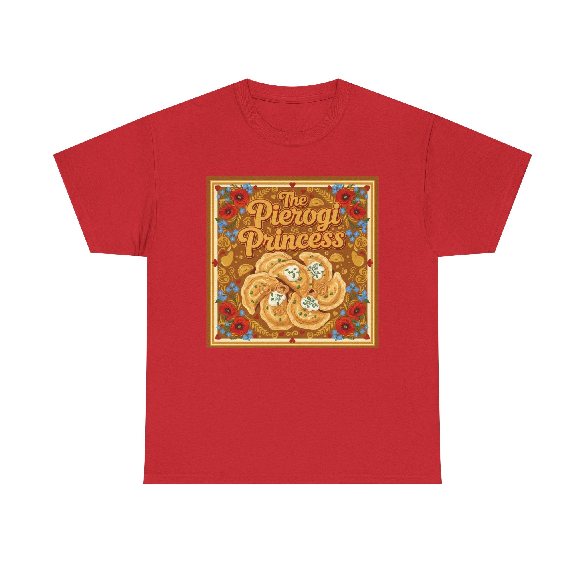 Pierogi Princess Tee - Vintage Polish Food Graphic T-Shirt