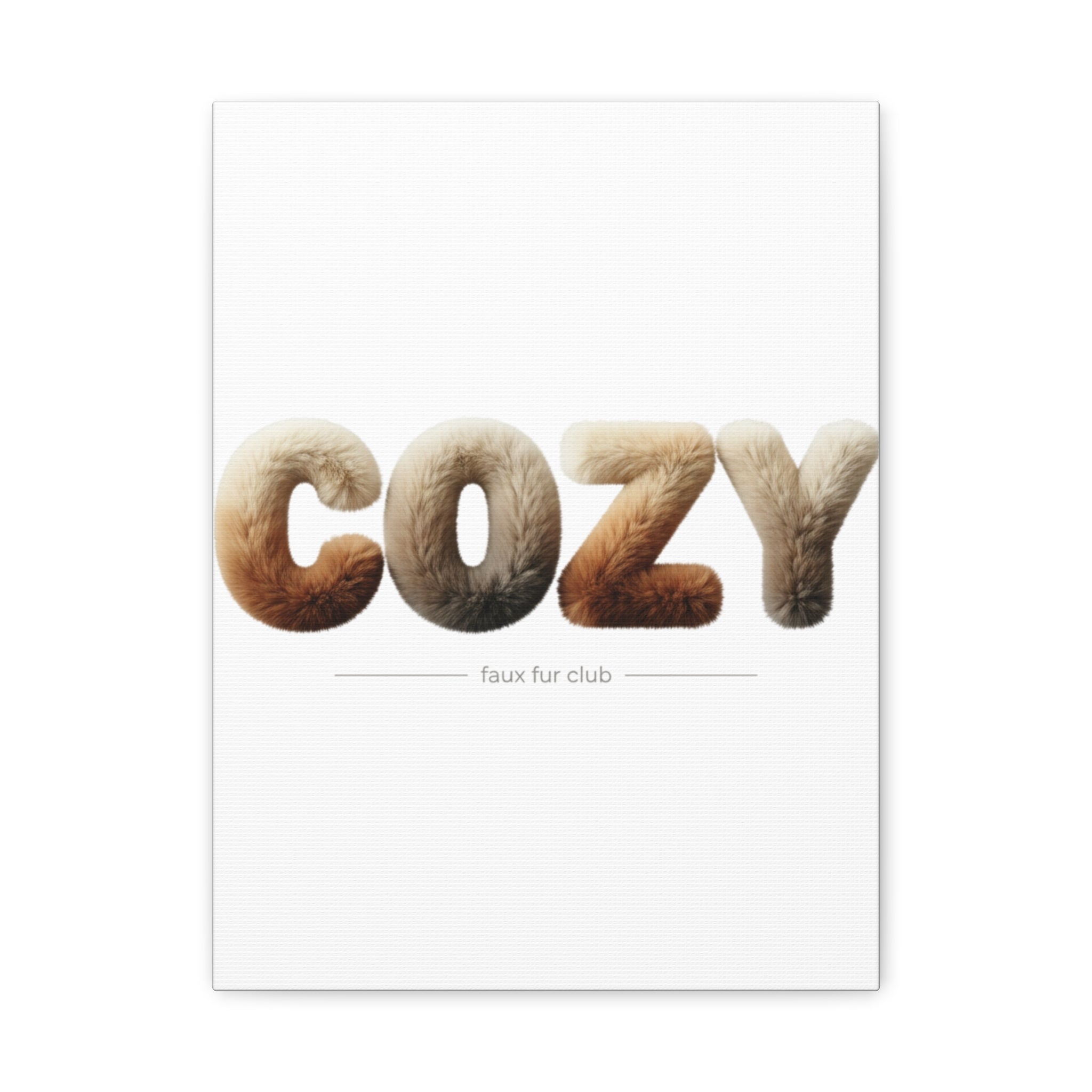 Cozy Faux-Fur Texture Canvas | Stretched Matte Wall Art
