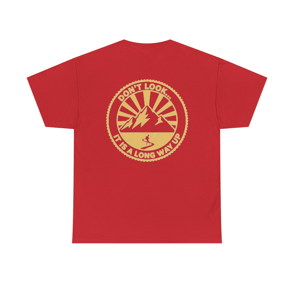 Gallus Mountain Logo Tee — “Don’t Look Back” Adventure Graphic T‑Shirt
