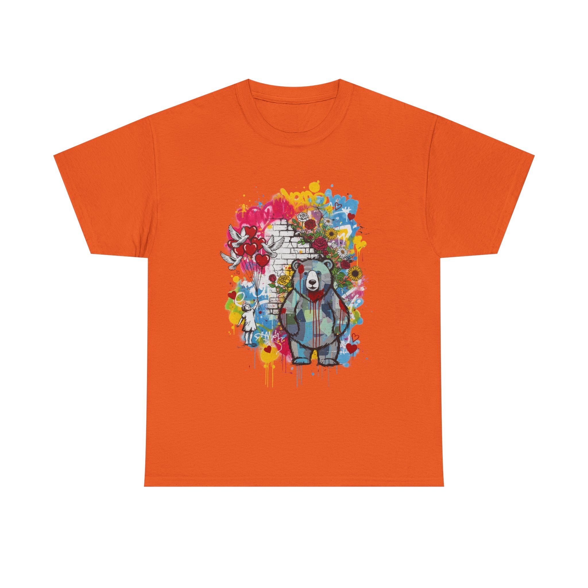 Graffiti Bear T-Shirt — Colourful Street Art Bear Graphic Tee
