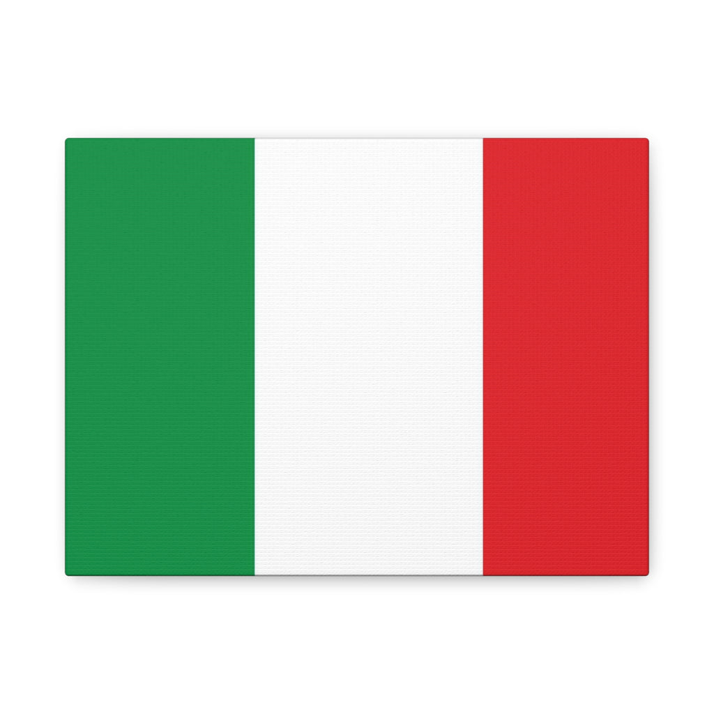 Italian Flag Canvas Print — Matte Stretched Wall Art