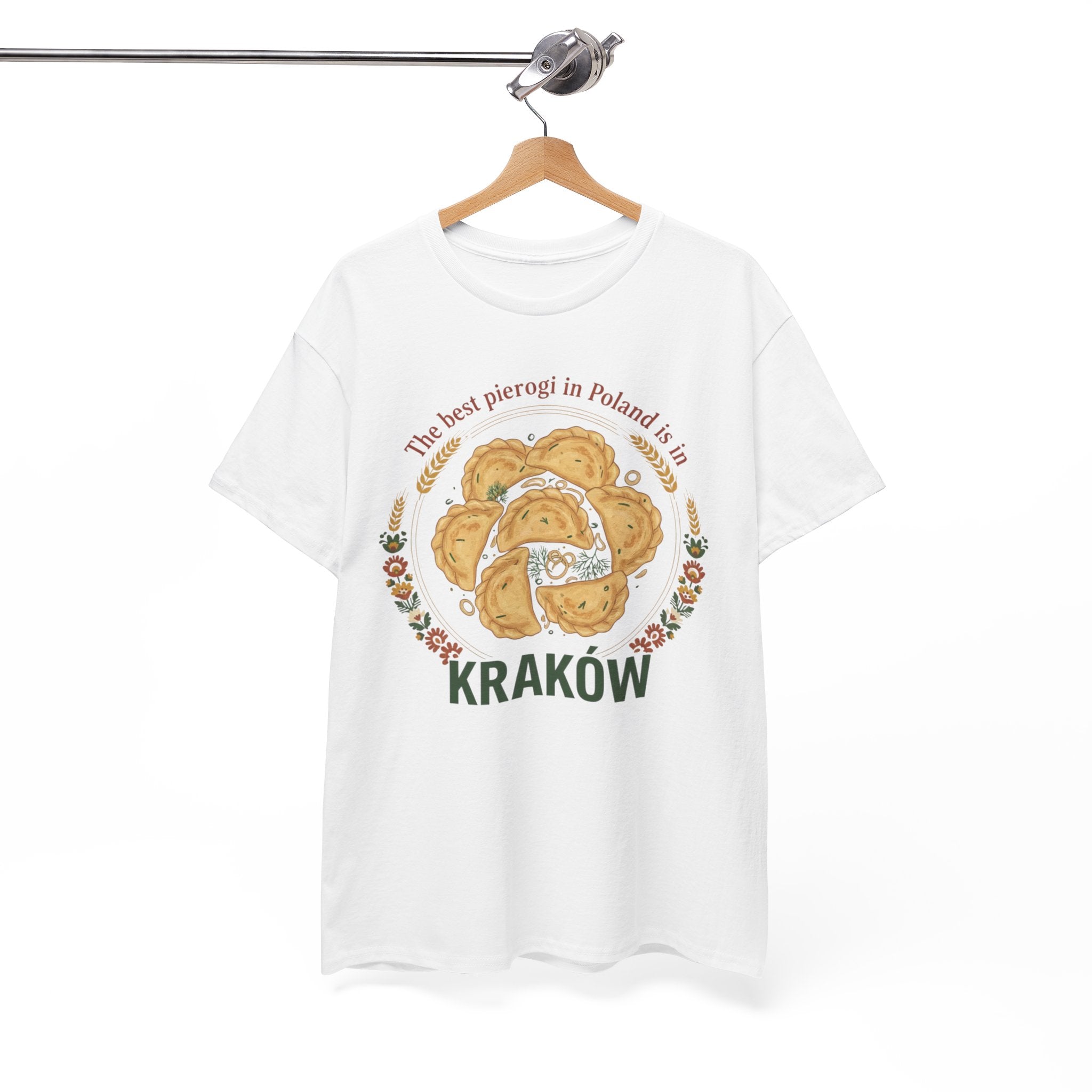 Kraków Pierogi Graphic Tee — "The best pierogi in Poland is in KRAKÓW" T-Shirt