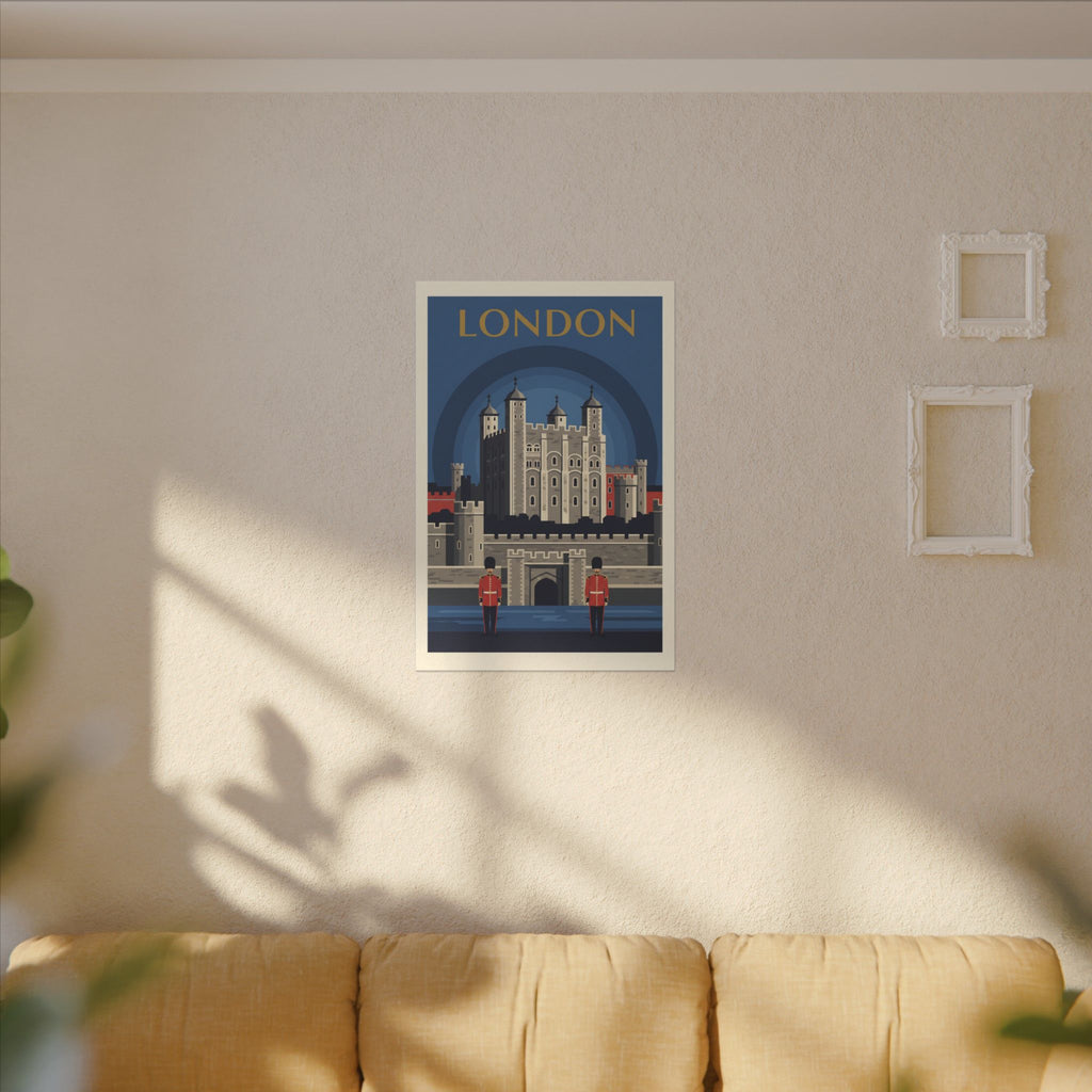 Tower of London Retro Travel Poster Canvas