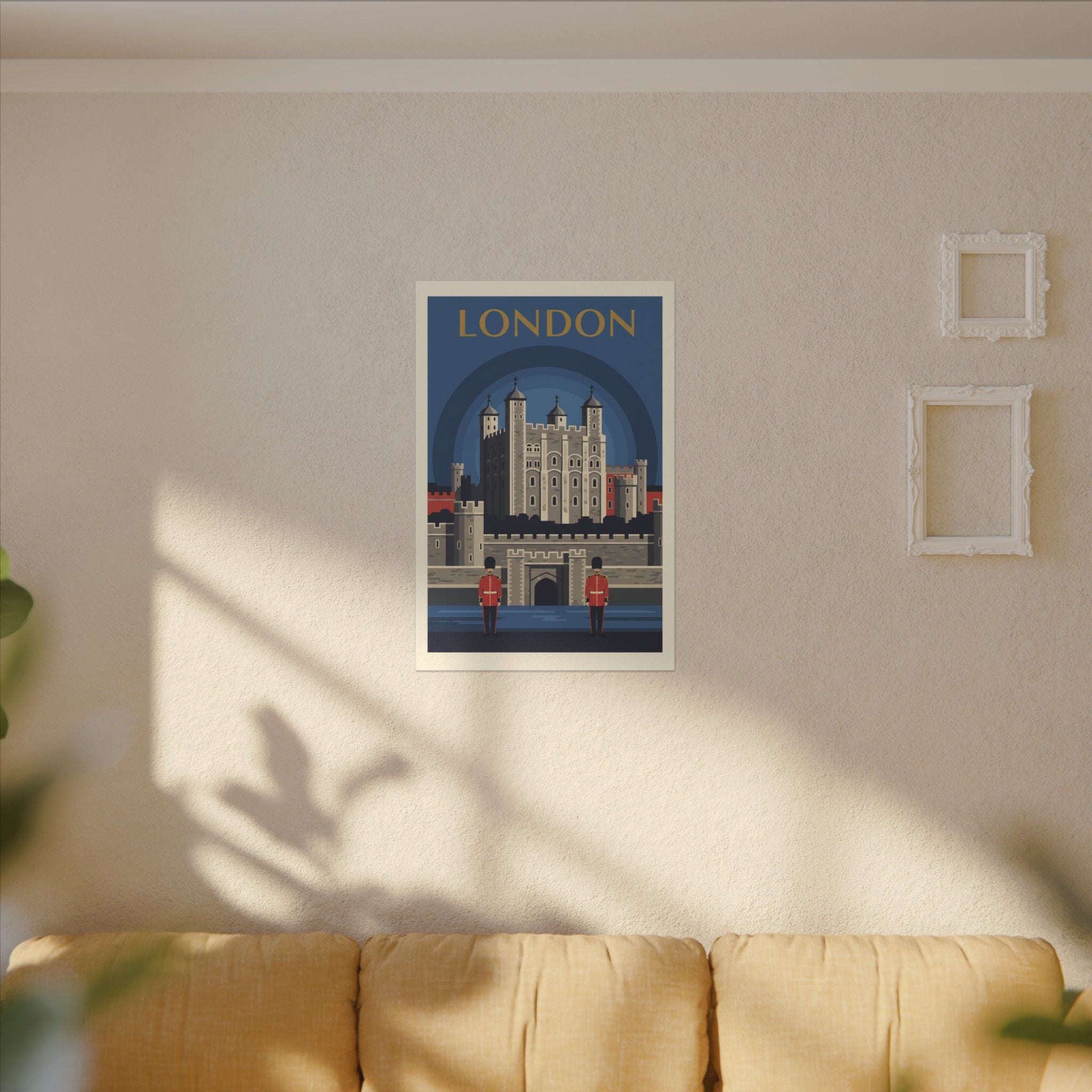 Tower of London Retro Travel Poster Canvas