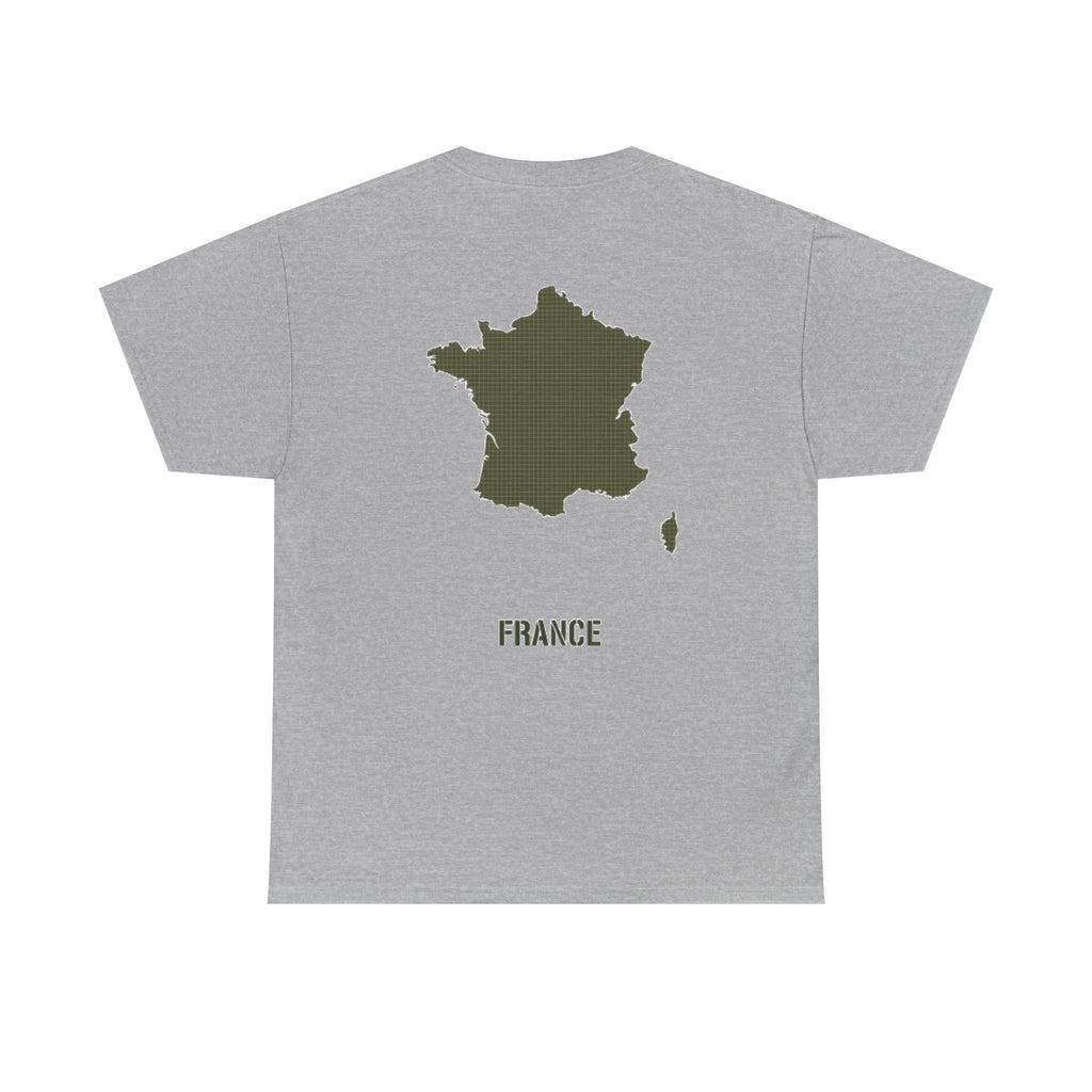 France Map T-Shirt — Minimalist Olive France Map Tee