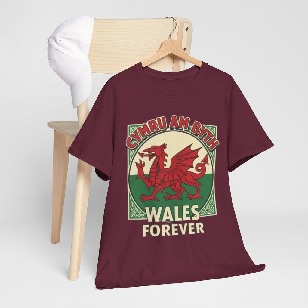 Wales Forever T-Shirt — Cymru Am Byth Retro Welsh Dragon Tee