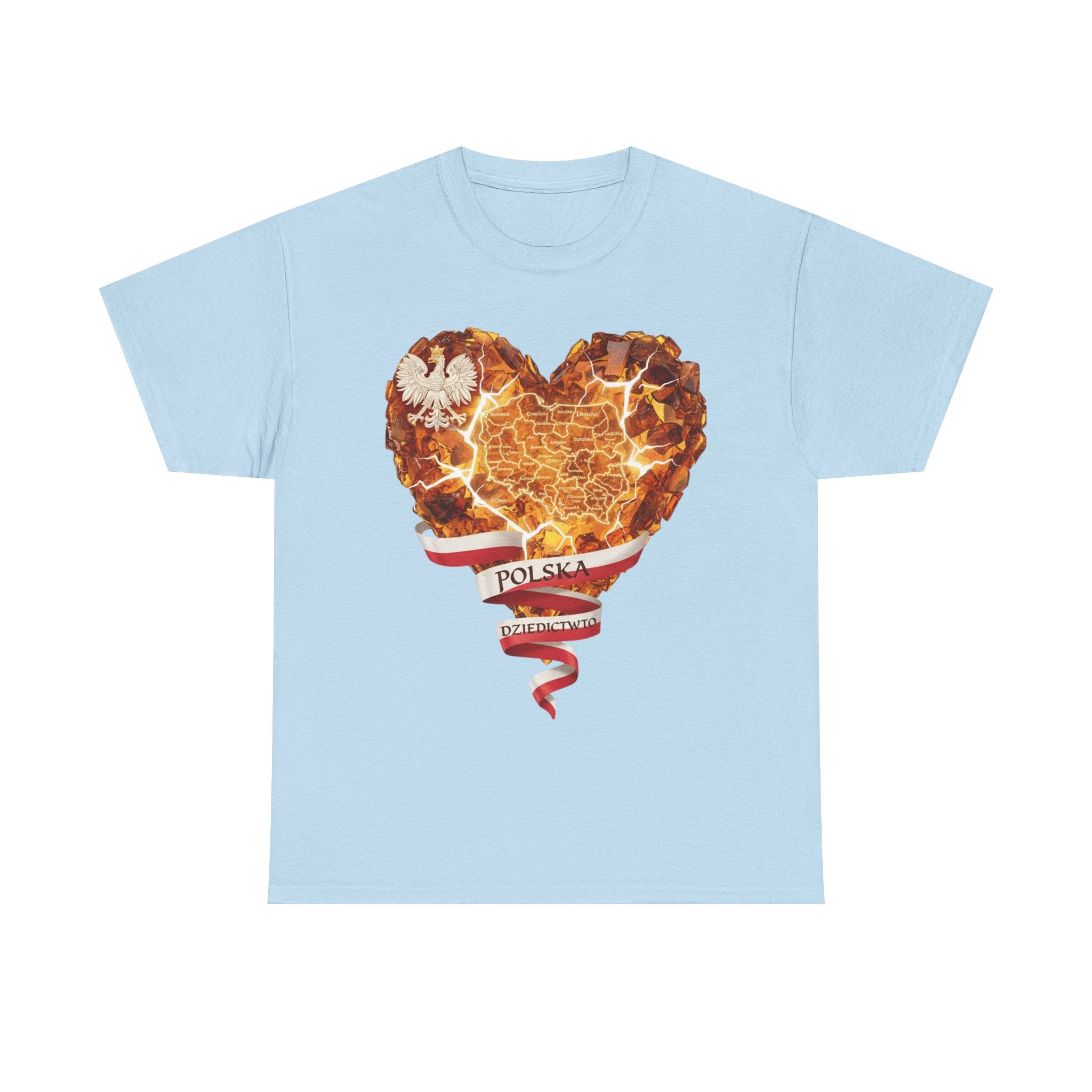 Polish Pride Heart Flame Tee | Polska Heritage T-Shirt