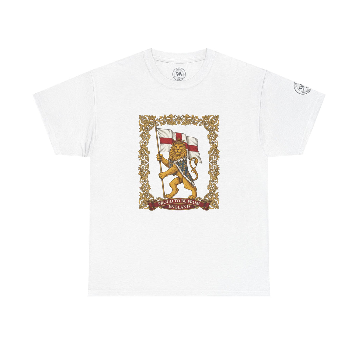 England heraldic lion and St George flag T-shirt