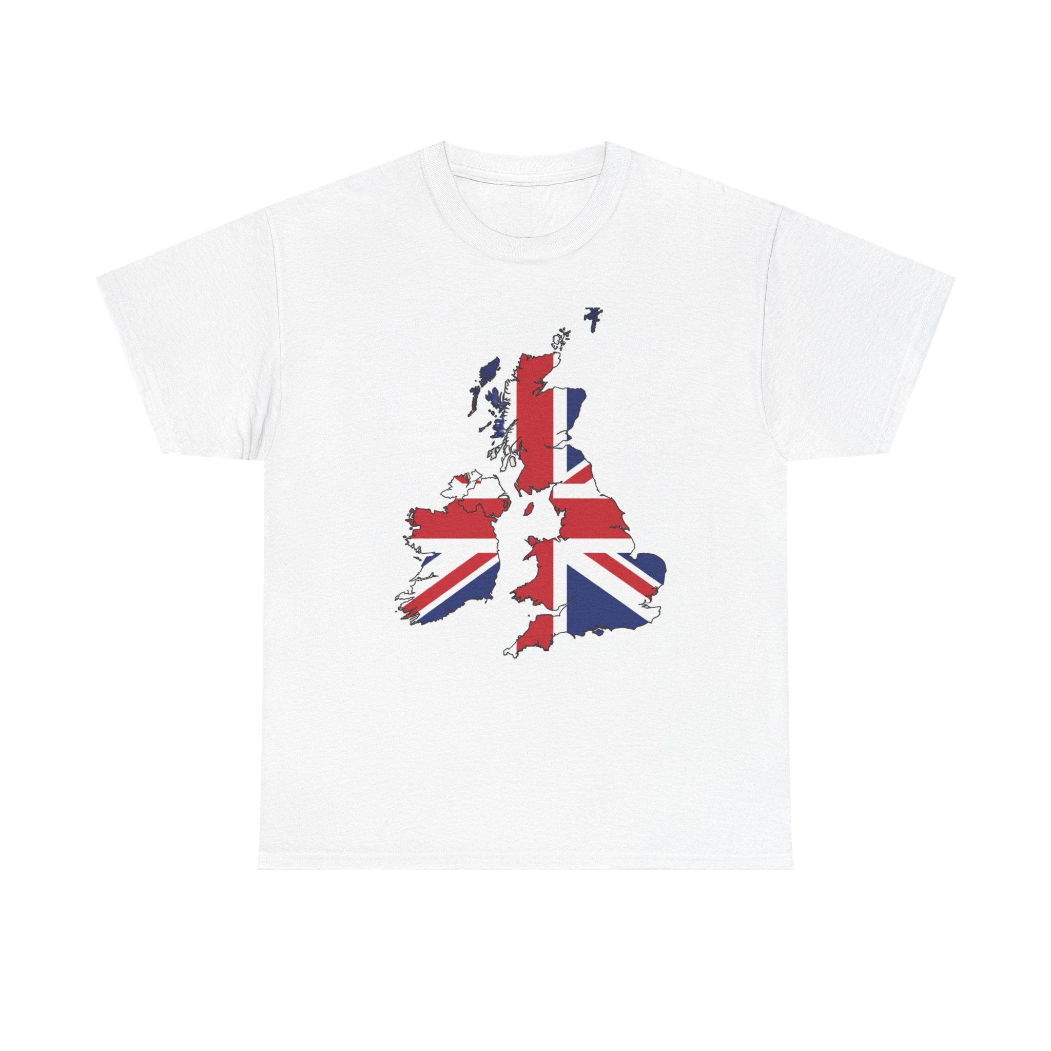 UK Map Flag T-Shirt — British Union Jack Graphic Tee