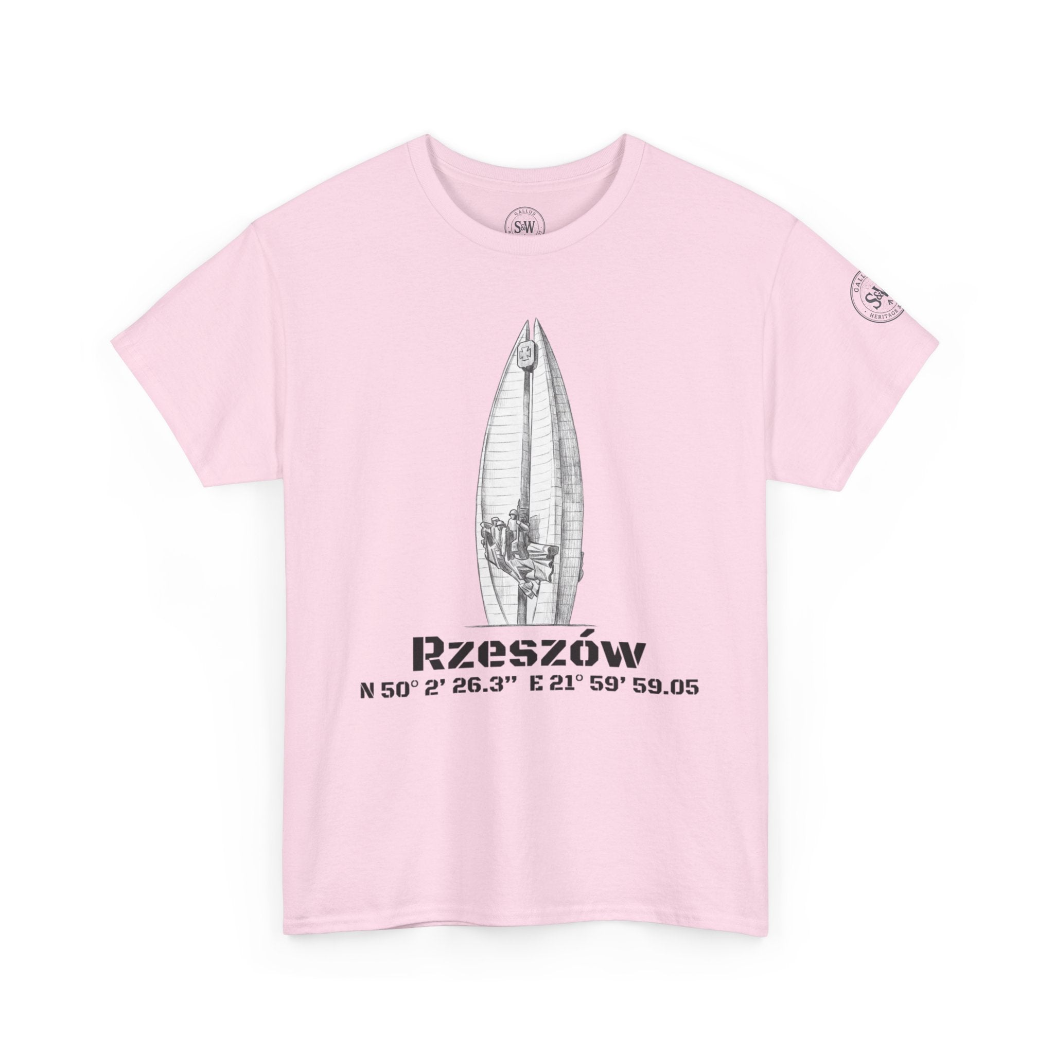 Rzeszów Coordinates T‑Shirt — City Landmark  Sketch Tee
