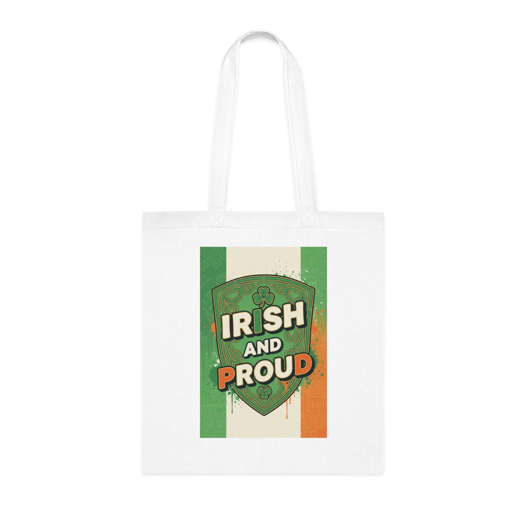 Irish and Proud Cotton Tote — St. Patrick’s Day Irish Flag Shopper