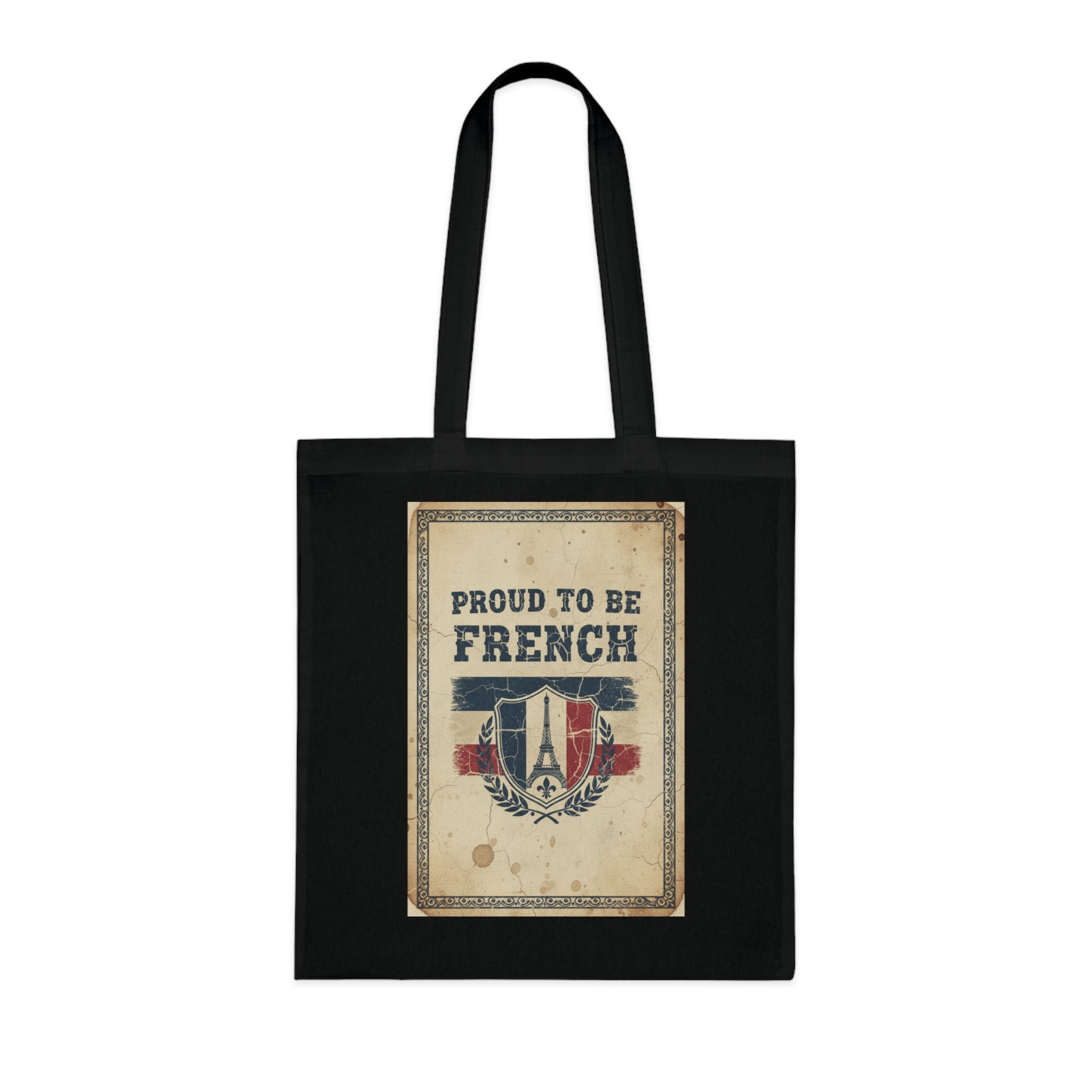 Proud to Be French Vintage Shield Cotton Tote