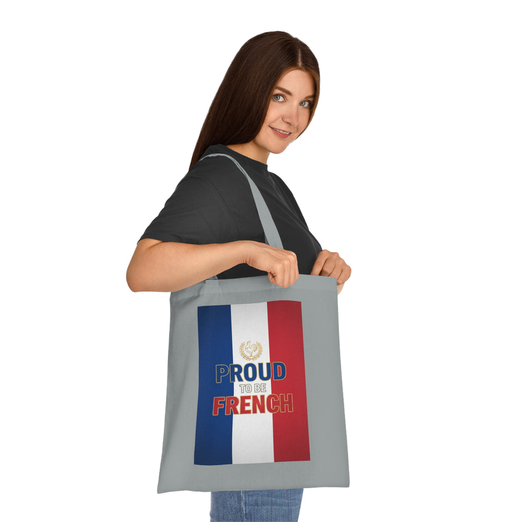 Proud to Be French Cotton Tote — Tricolor Flag Grocery & Market Bag
