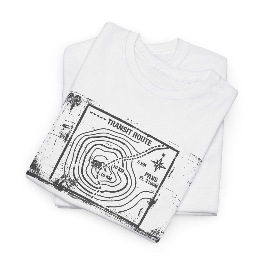 Retro Transit Route Adventure T-Shirt — Vintage Travel Map Graphic Tee