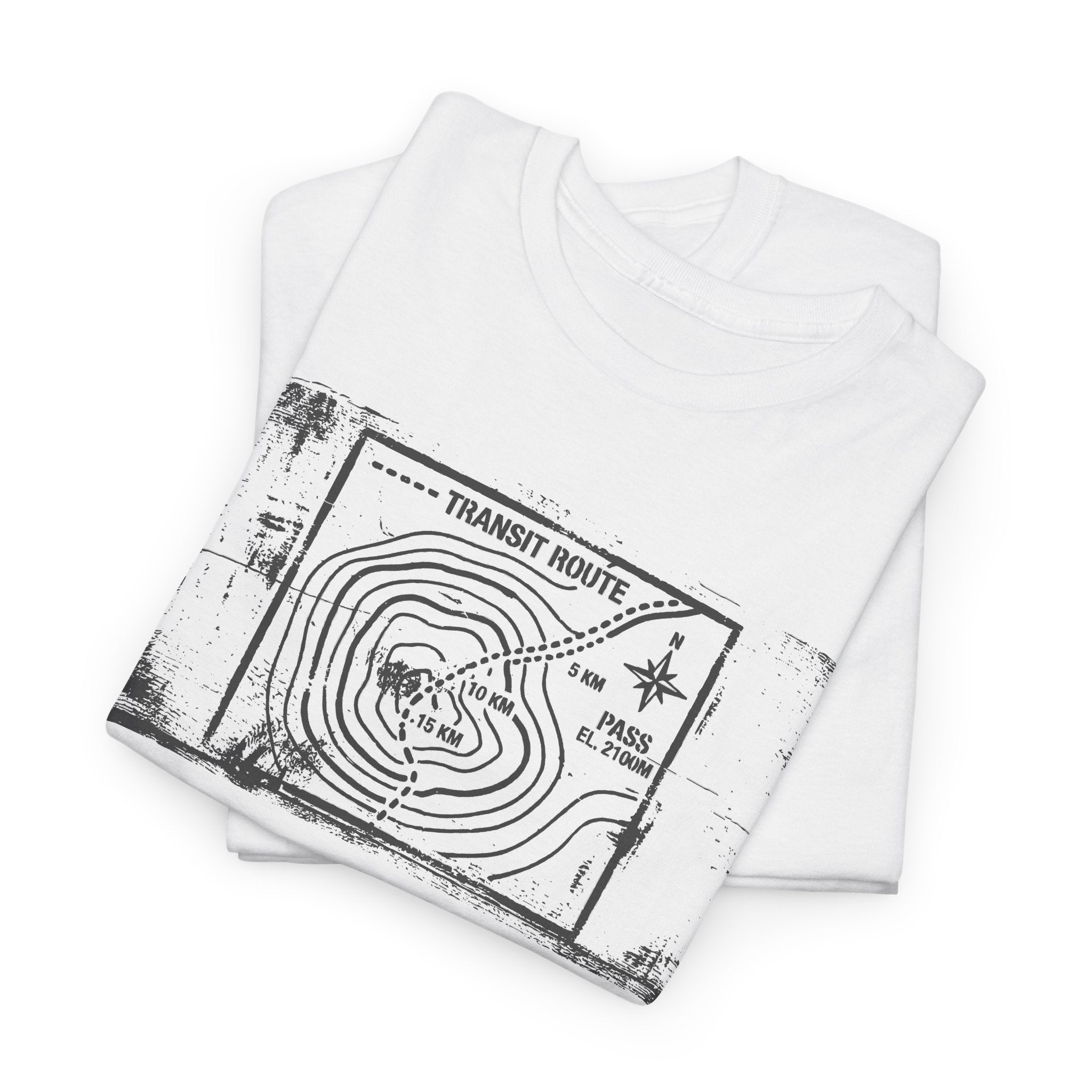 Retro Transit Route Adventure T-Shirt — Vintage Travel Map Graphic Tee
