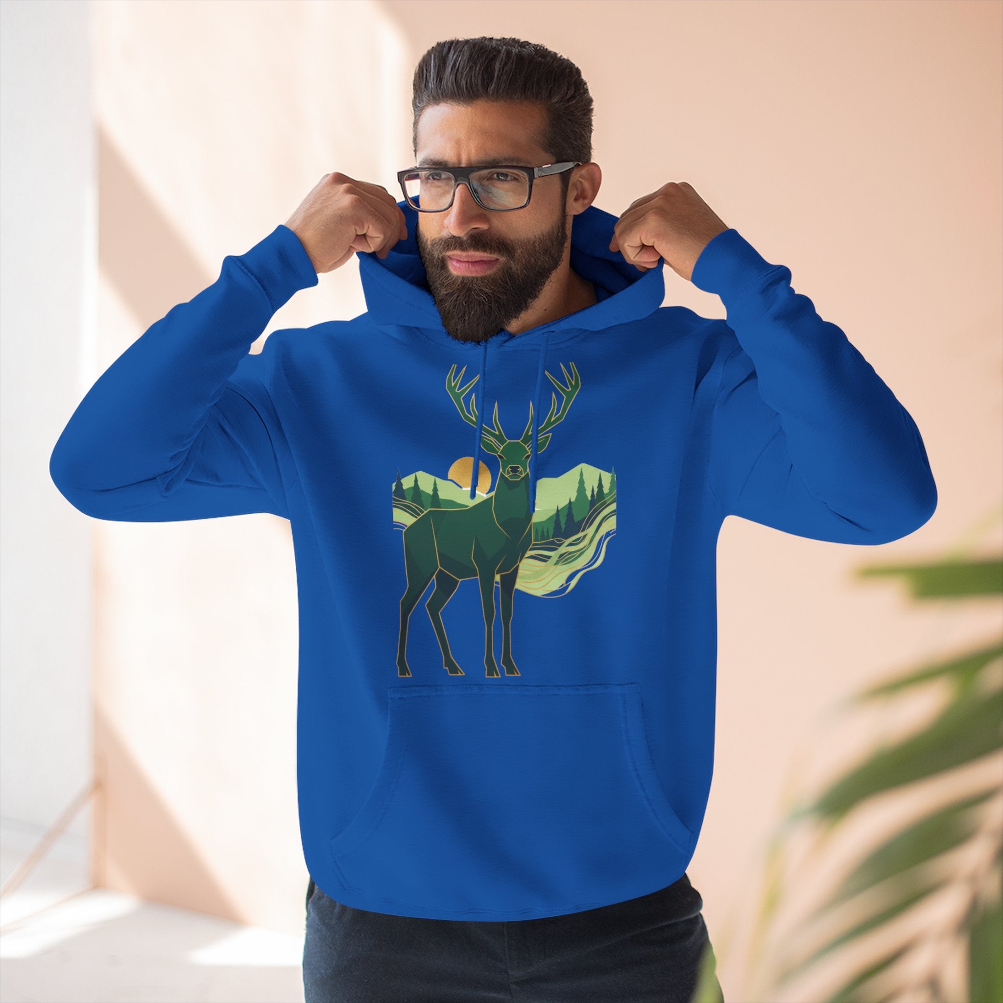 Highland Stag Heritage Hoodie — British Countryside Graphic