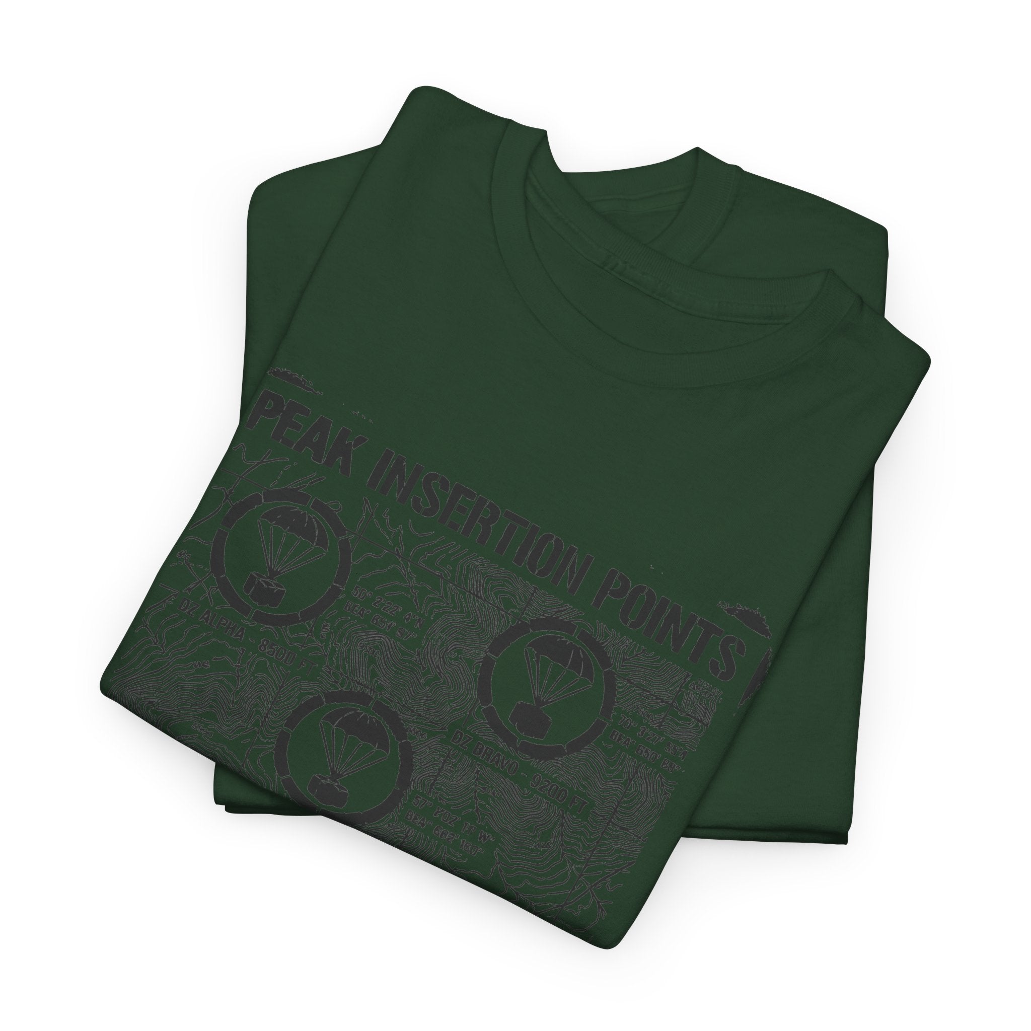 Retro Mountain Schematic Graphic T-Shirt — Technical Diagram Hiking Tee