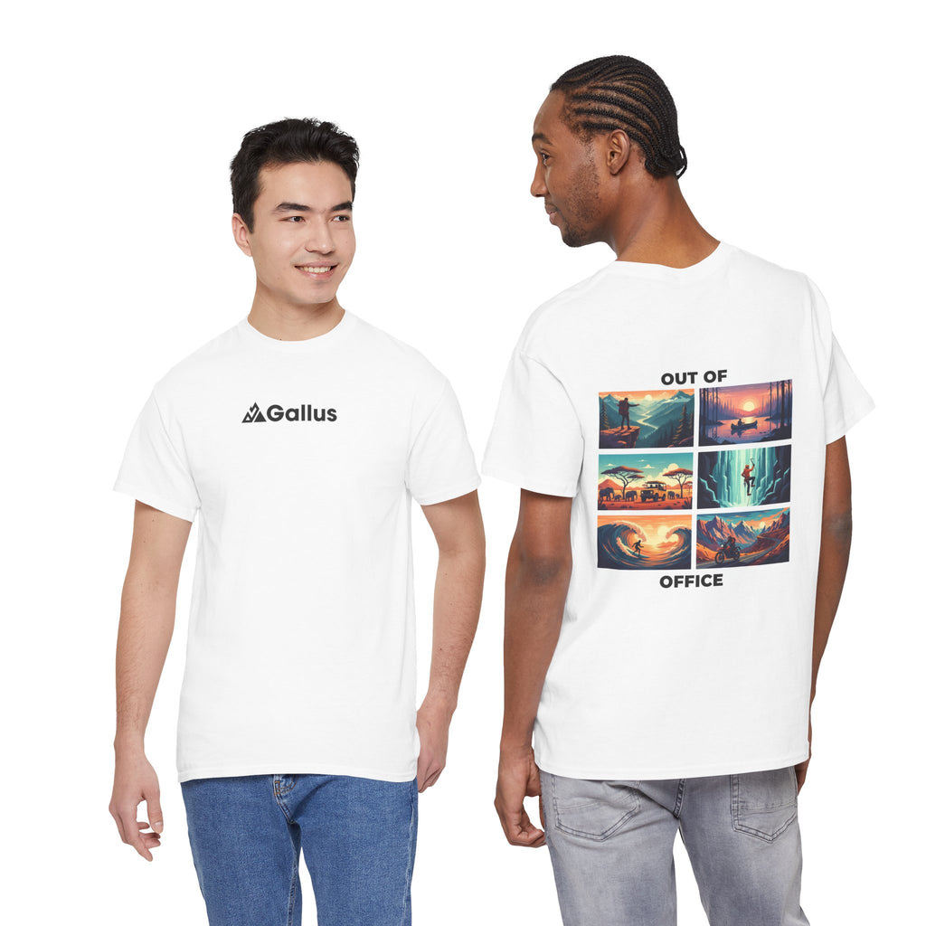 Out of Office Vacation Scenes Tee — Wanderlust Travel Graphic T-Shirt