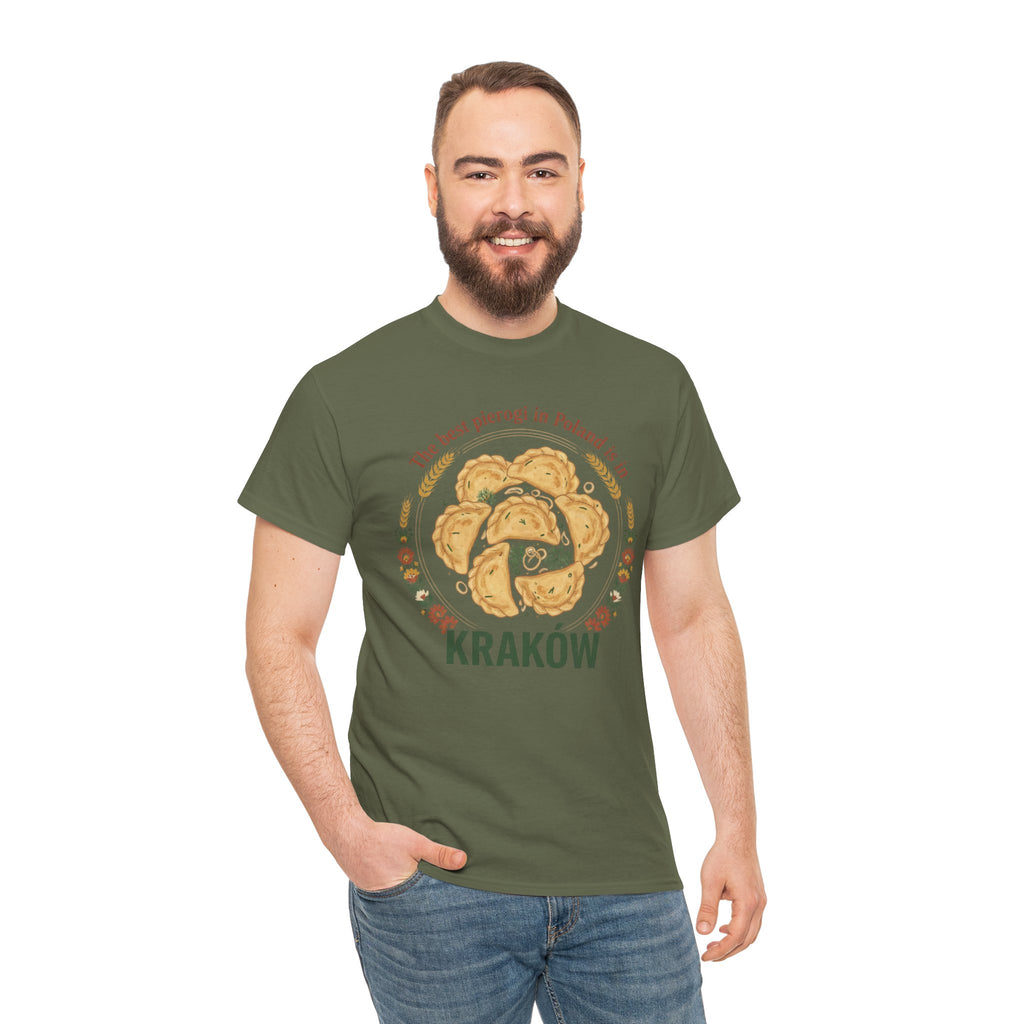 Kraków Pierogi Graphic Tee — "The best pierogi in Poland is in KRAKÓW" T-Shirt