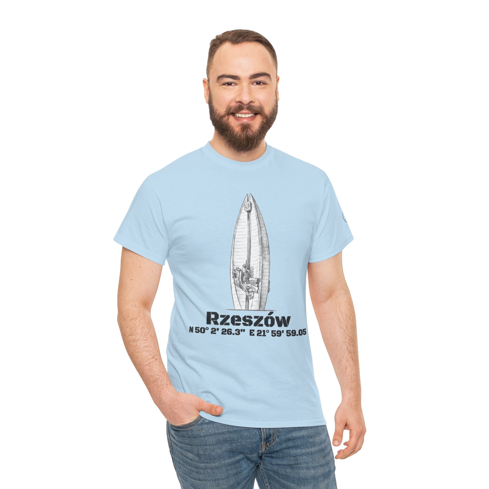 Rzeszów Coordinates T‑Shirt — City Landmark  Sketch Tee