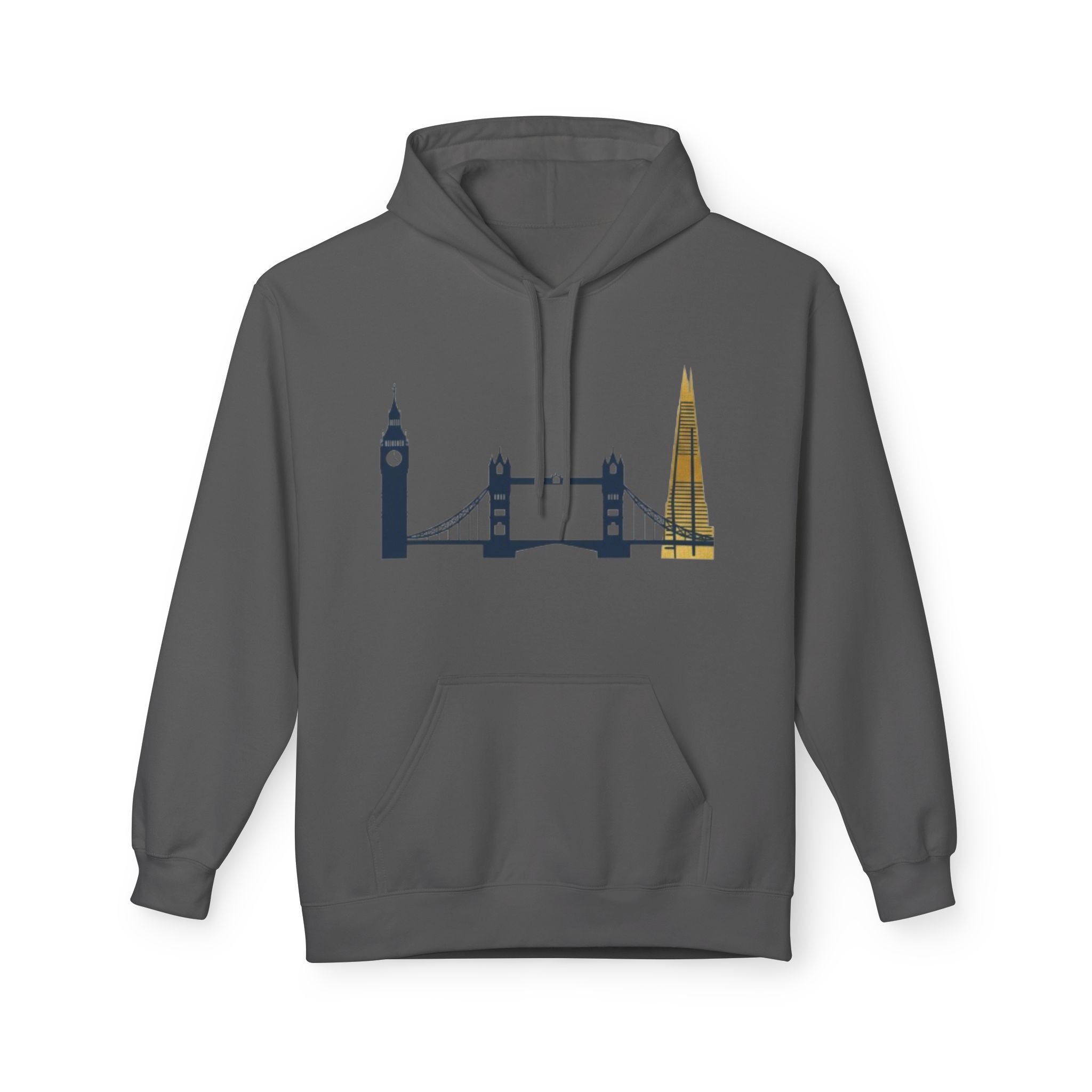 London Skyline Hoodie — Minimal Big Ben, Tower Bridge & The Shard Travel Sweatshirt