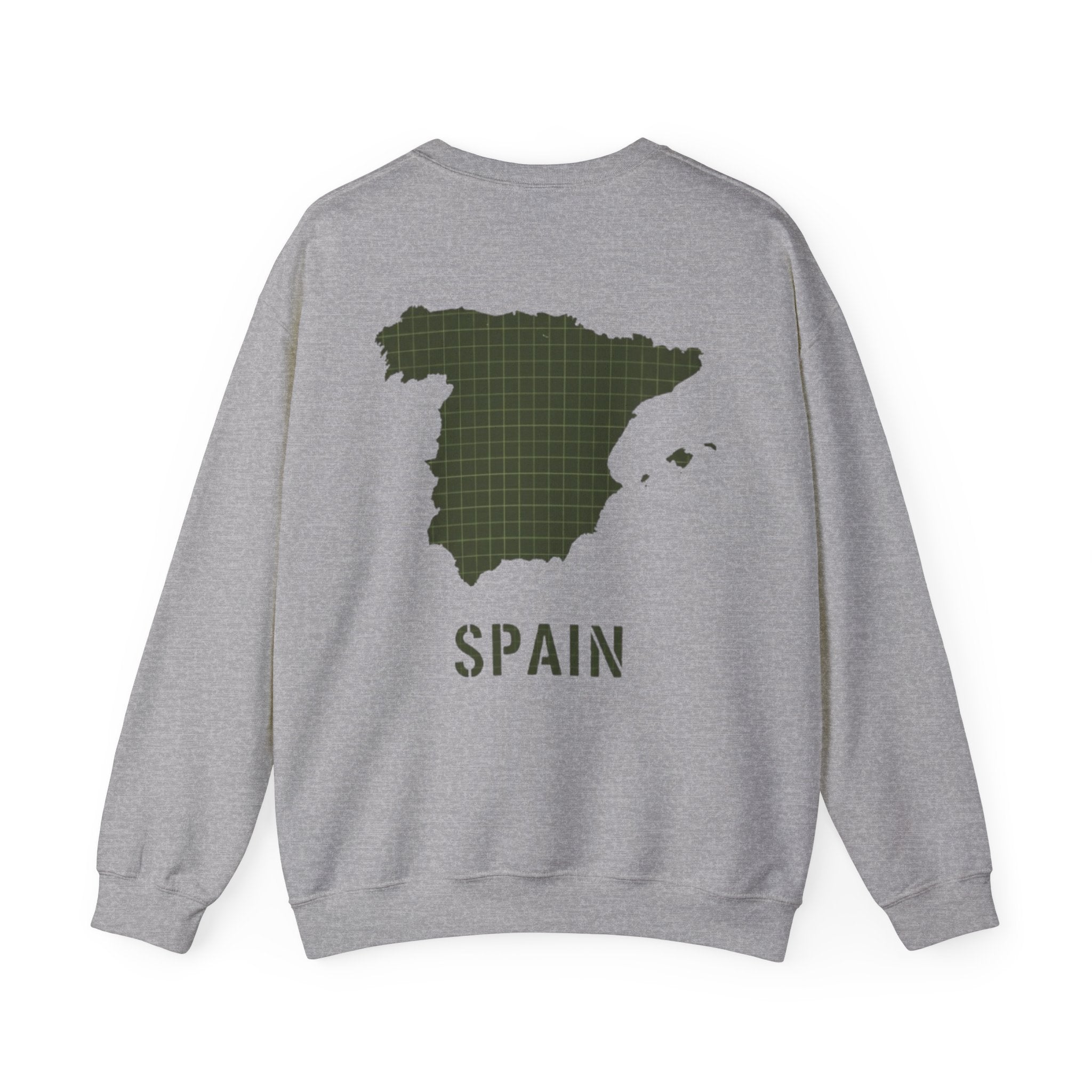 Spain Map Crewneck Sweatshirt — GALLUS Logo Travel Pullover
